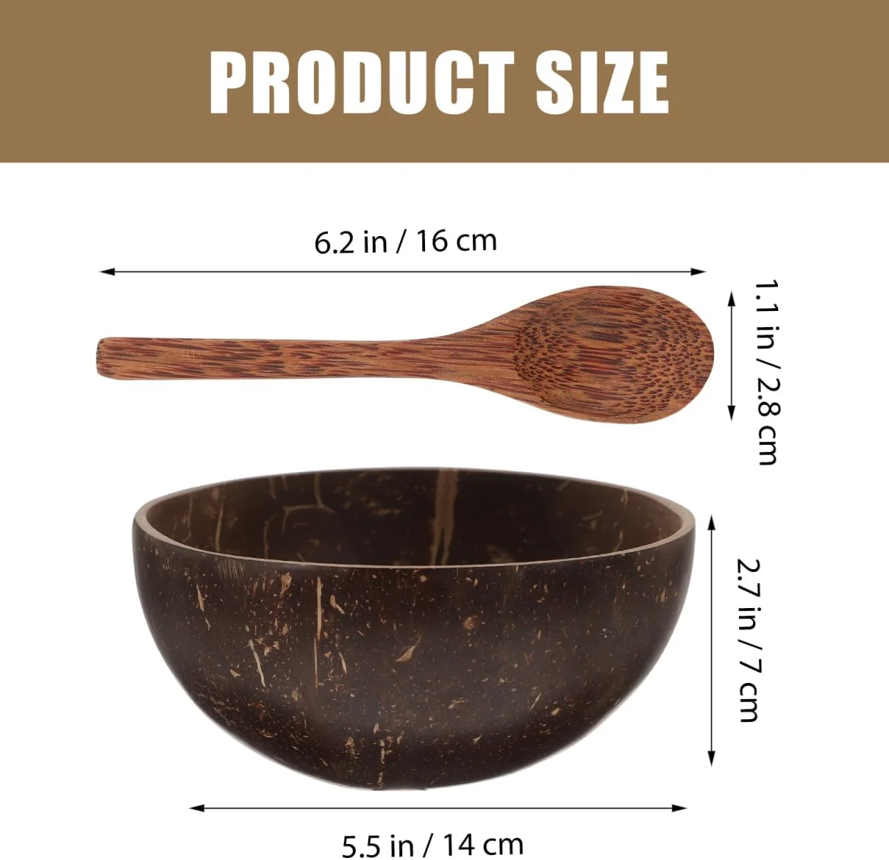 Cabilock 1 ست کاسه و قاشق نارگیل، کاسه دسر با تم هاوایی برای مهمانی ها، مناسب میوه، بستنی و تنقلات طبیعی Cabilock 1 ست کاسه و قاشق نارگیل، کاسه دسر با تم هاوایی برای مهمانی ها، مناسب میوه، بستنی و تنقلات طبیعی