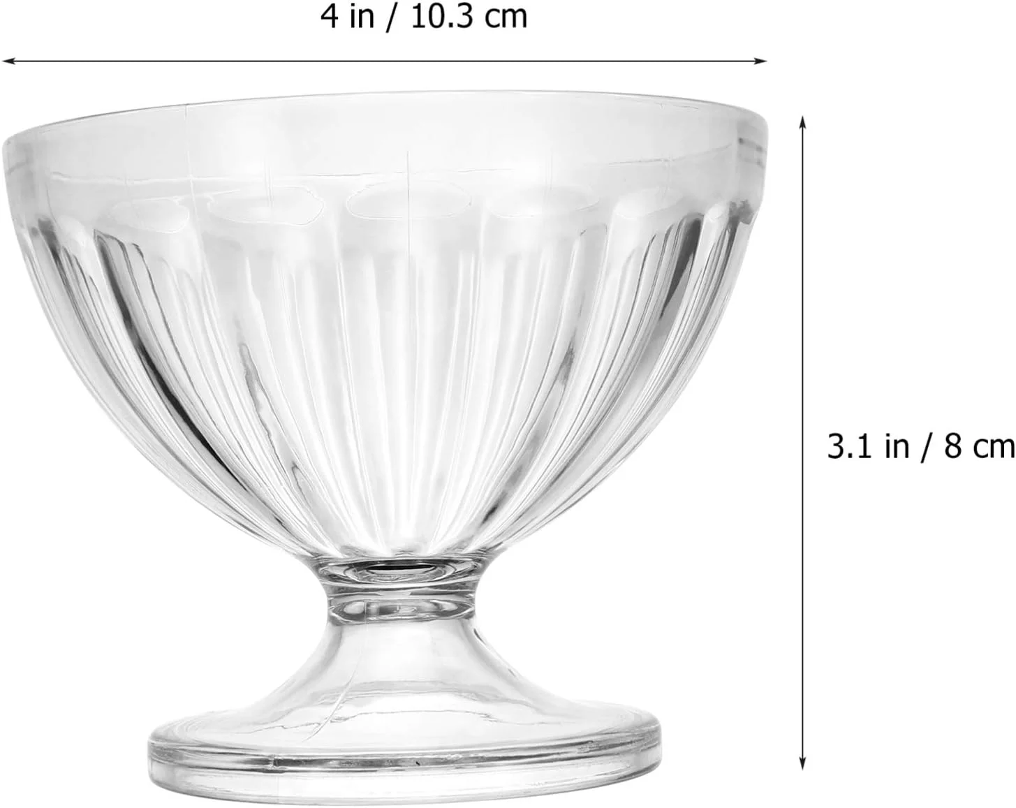 کاسه دسر کریستالی پایه دار، فنجان دسر شیشه ای، فنجان پودینگ، ظروف ماست، کاسه های سرو و مخلوط کردن شیشه ای برای موس، بستنی، دسر، پیش غذا 170 میلی لیتر 3 عدد