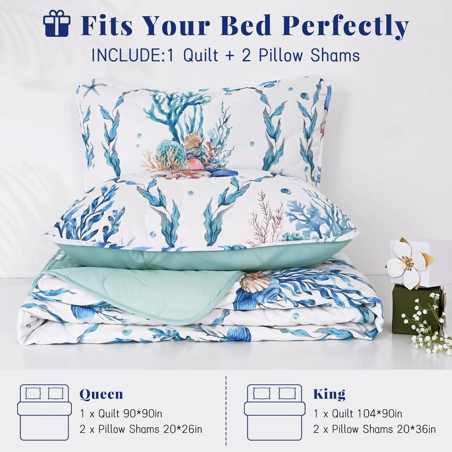 ست روتختی خنک کننده یو اسپرینگ، سایز کوئین، پر شده با الیاف سویا، ست ملحفه 3 تکه، لحاف خنک برای افراد گرمایی، لحاف تابستانی نرم و سبک و قابل تنفس، طرح ساحلی (آبی، 228 در 228 سانتی متر) ست روتختی خنک کننده یو اسپرینگ، سایز کوئین، پر شده با الیاف سویا، ست ملحفه 3 تکه، لحاف خنک برای افراد گرمایی، لحاف تابستانی نرم و سبک و قابل تنفس، طرح ساحلی (آبی، 228 در 228 سانتی متر)