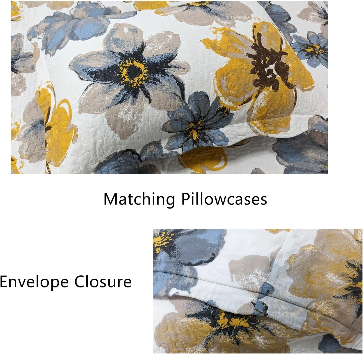 روتختی لحاف دار طرح گلدار شیک یوستاید سایز کینگ 3 تکه ست ملحفه نخی رنگارنگ با 2 روبالشتی روتختی لحاف دار طرح گلدار شیک یوستاید سایز کینگ 3 تکه ست ملحفه نخی رنگارنگ با 2 روبالشتی