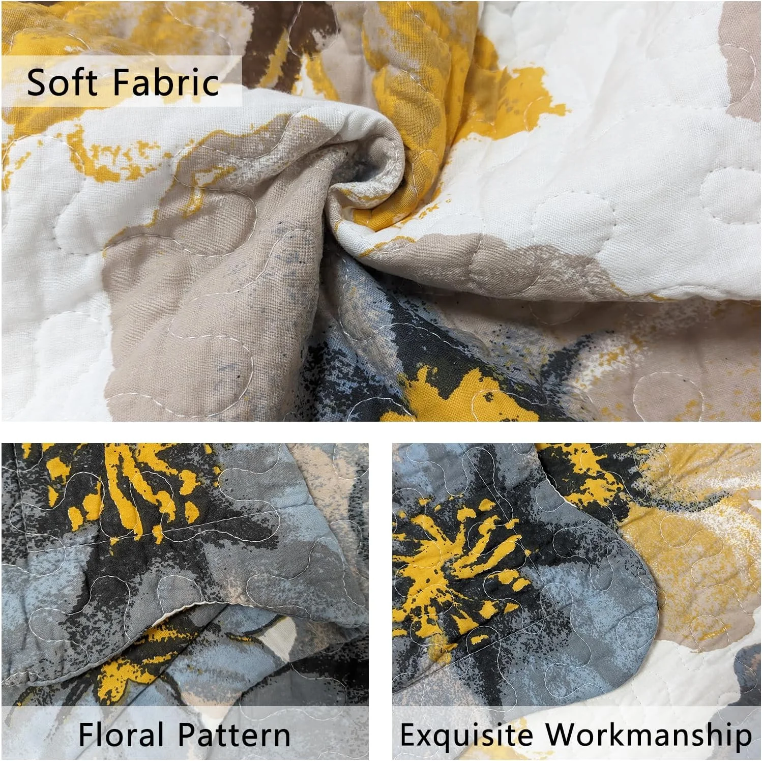 روتختی لحاف دار طرح گلدار شیک یوستاید سایز کینگ 3 تکه ست ملحفه نخی رنگارنگ با 2 روبالشتی روتختی لحاف دار طرح گلدار شیک یوستاید سایز کینگ 3 تکه ست ملحفه نخی رنگارنگ با 2 روبالشتی