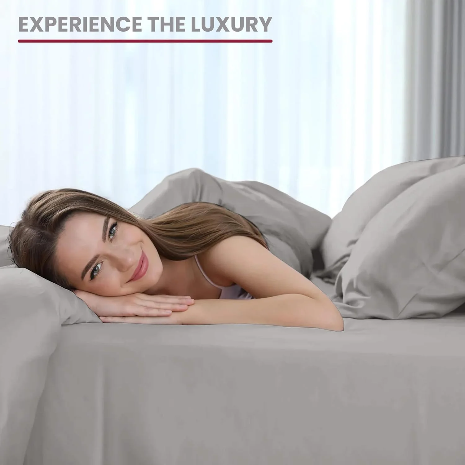 روتختی 6 تکه فوق العاده بزرگ Anglome مدل Ultrasonic، ست ملحفه میکروفایبر بسیار نرم - 1 روتختی (240x260 سانتی متر)، 1 ملحفه کش دار (200x200 سانتی متر)، 2 روبالشی (50x75 سانتی متر)، 2 رو کوسن (50x75 سانتی متر)