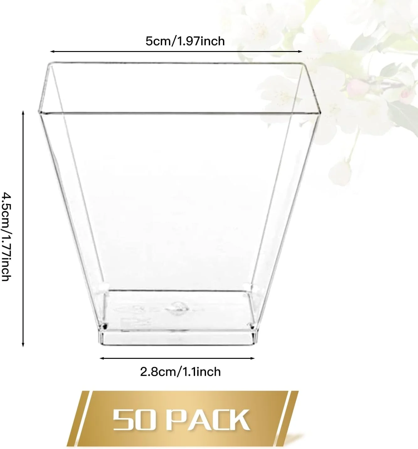 بسته 50 عددی فنجان دسر با قاشق، کاسه های کوچک دسر پلاستیکی سخت شفاف 60 میلی لیتری برای مهمانی ها، گلدان های مربعی چیزکیک شفاف قابل استفاده مجدد فنجان های پیش غذا برای دسر، استفاده در مهمانی بسته 50 عددی فنجان دسر با قاشق، کاسه های کوچک دسر پلاستیکی سخت شفاف 60 میلی لیتری برای مهمانی ها، گلدان های مربعی چیزکیک شفاف قابل استفاده مجدد فنجان های پیش غذا برای دسر، استفاده در مهمانی