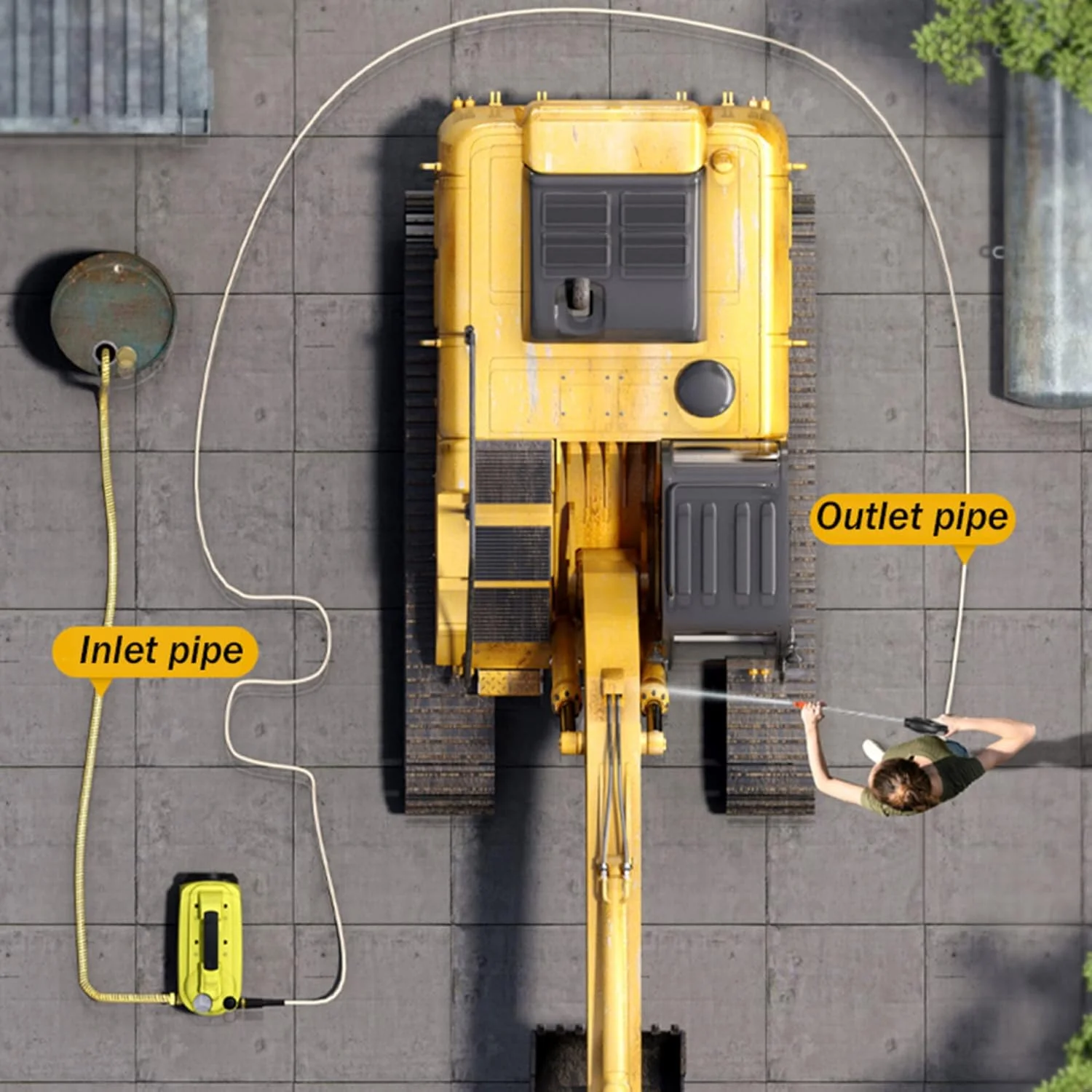 کارواش برقی فشار قوی AJWYSOI با توان 4500 وات، دستگاه کارواش قابل حمل 150 بار با تفنگ آب پاش فوم و پمپ تمیز کننده گردبادی برای تمیز کردن خودرو/حصار/خانه/مسیرهای ورودی