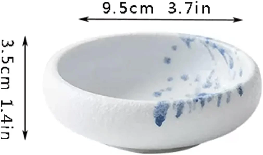 کاسه دسر، ظروف تاپاس، کاسه های چینی 120 میلی لیتری، ظرف سس سویا سرامیکی مناسب برای دسر، سوپ، مخلفات کوچک، سالاد، غلات (رنگ : C) (رنگ : D) (رنگ : خاکستری)