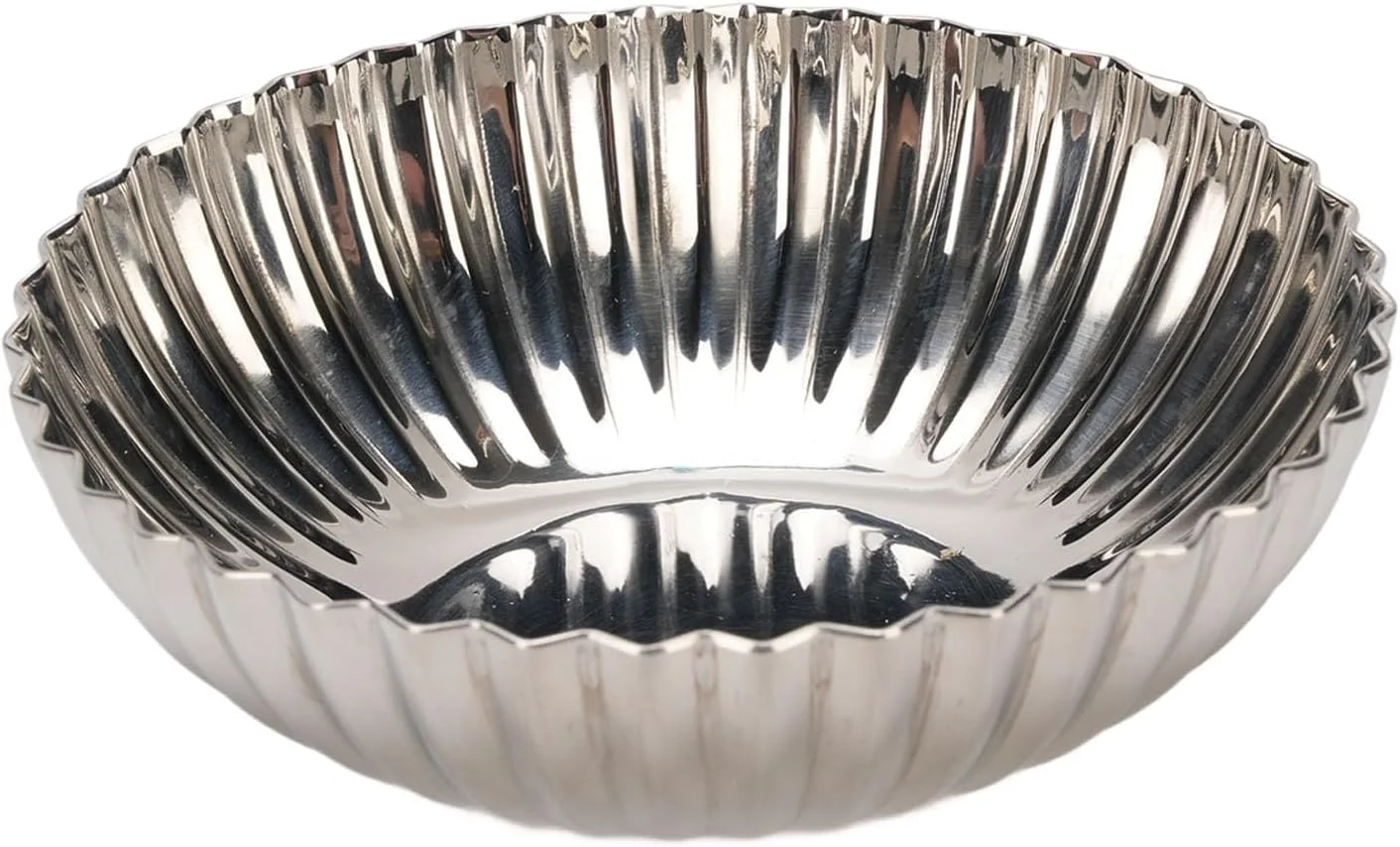 Depisuta Stainless Steel Ice Cream Bowl, Reusable Dessert Bowl Elegant Salad Dessert Holder for Salad Fruit Pudding Yogurt, Multi Functional Use (S 23 Inch)