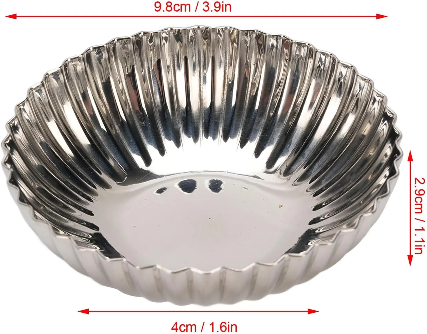 Depisuta Stainless Steel Ice Cream Bowl, Reusable Dessert Bowl Elegant Salad Dessert Holder for Salad Fruit Pudding Yogurt, Multi Functional Use (S 23 Inch)