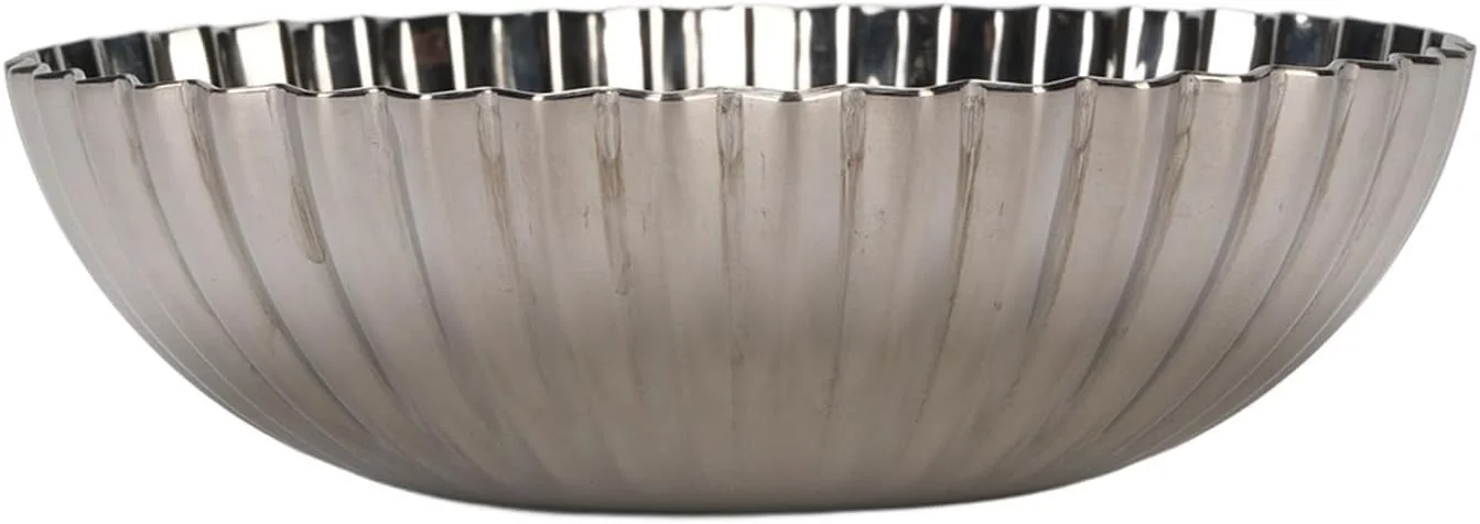 Depisuta Stainless Steel Ice Cream Bowl, Reusable Dessert Bowl Elegant Salad Dessert Holder for Salad Fruit Pudding Yogurt, Multi Functional Use (S 23 Inch)