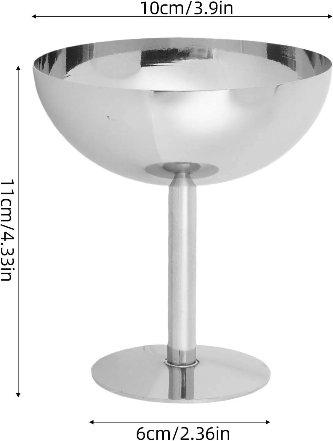 ظرف دسر Depisuta، جام پودینگ استیل ضد زنگ 304، نگهدارنده دسر سالاد قابل استفاده مجدد، برای بستنی، تنقلات، موس، پودینگ، میوه ها، سالاد، منزل، هتل، رستوران، مهمانی (بلند)