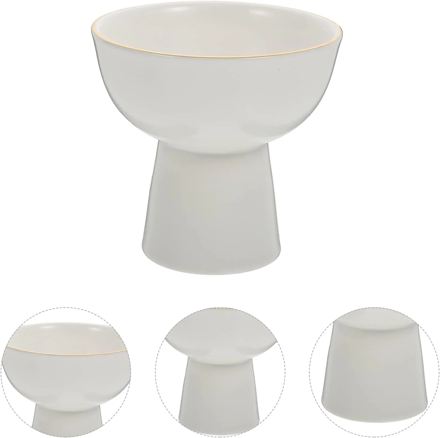 کاسه های دسر بستنی، فنجان های دسر سرامیکی، فنجان های سرو تست سه لایه پایه دار، کاسه میوه بستنی دسر ماست سفید