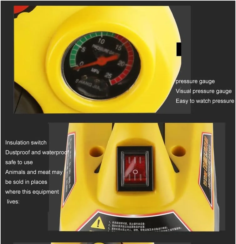 کارواش فشار قوی آدیناس با قابلیت تنظیم فشار، دستگاه تمیز کننده پرقدرت، برس دستی، پمپ آب، کارواش قابل حمل (رنگ: پکیج 2، سایز: نوع)