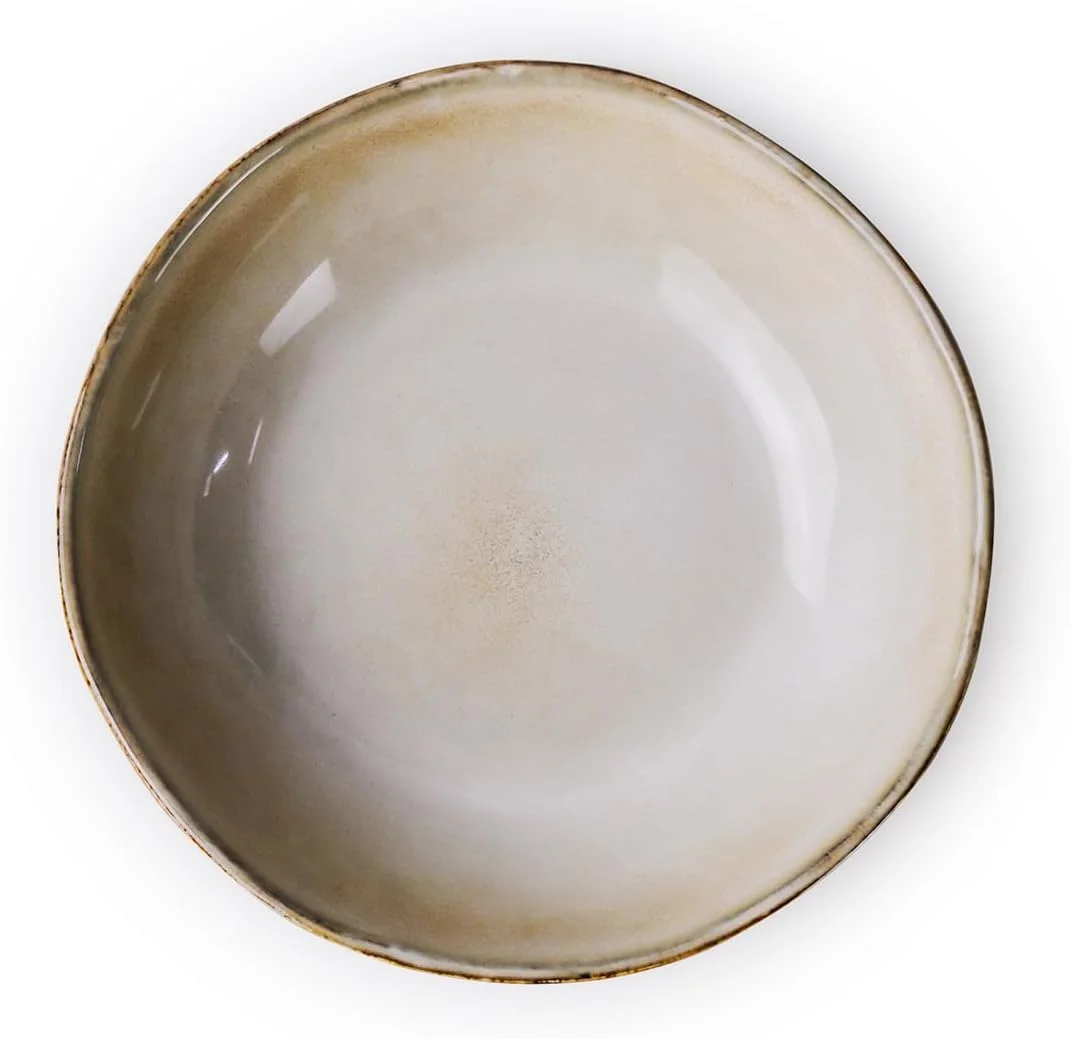 کاسه سنگی 18 سانتی متری Cuisine Art Jamie Collection، قهوه ای || طراحی شیک و بادوام برای سرو یا استفاده روزمره (ست 6 عددی)