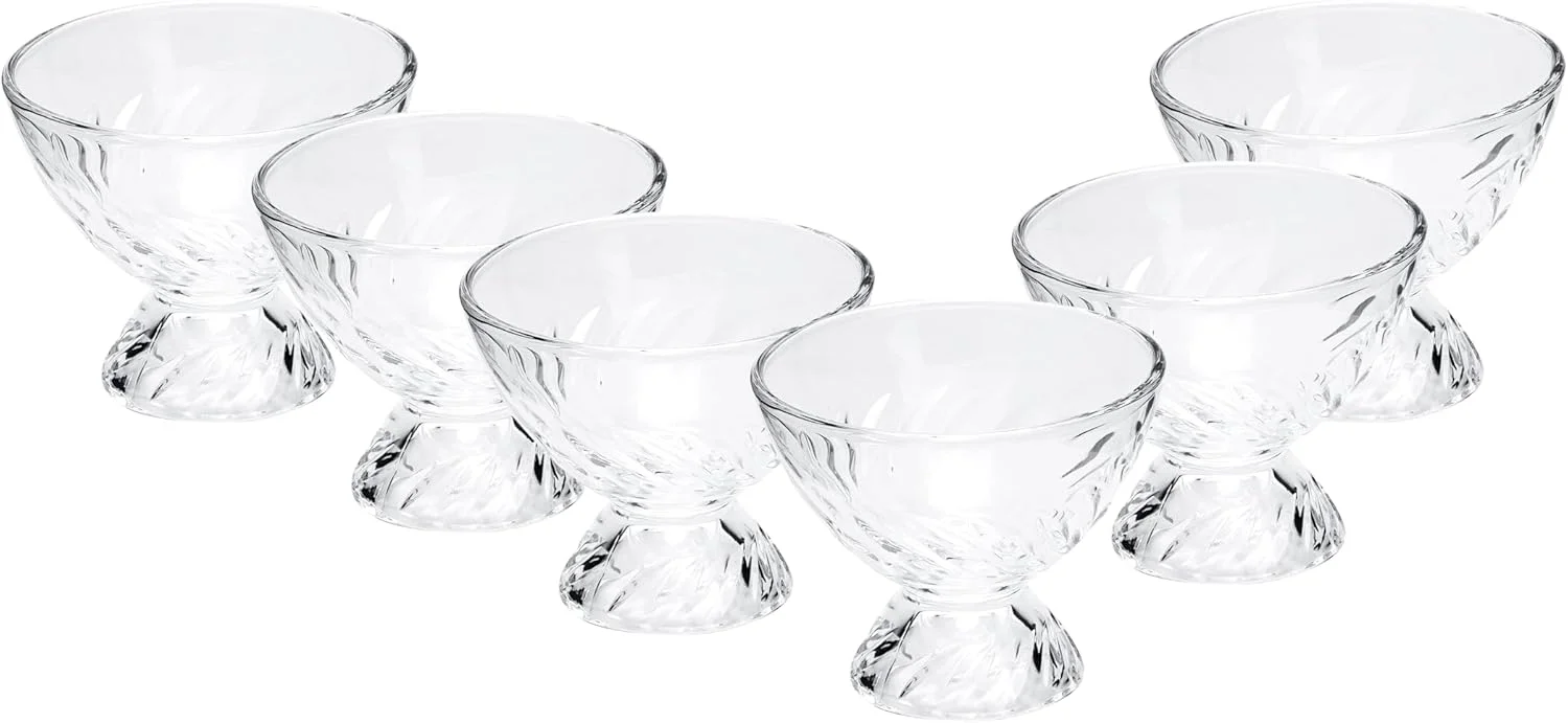 کاسه دسر شیشه ای Cuisine Art، 140 میلی لیتر - J، شفاف، 6 عدد