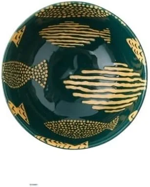 کاسه طرح دار 4.5 اینچی، مناسب برنج، سوپ، ضد چسبندگی، سرامیکی، با لعاب رنگی، کاسه کوچک دسر برای غلات، کاسه و سوپ (رنگ: استایل 8)