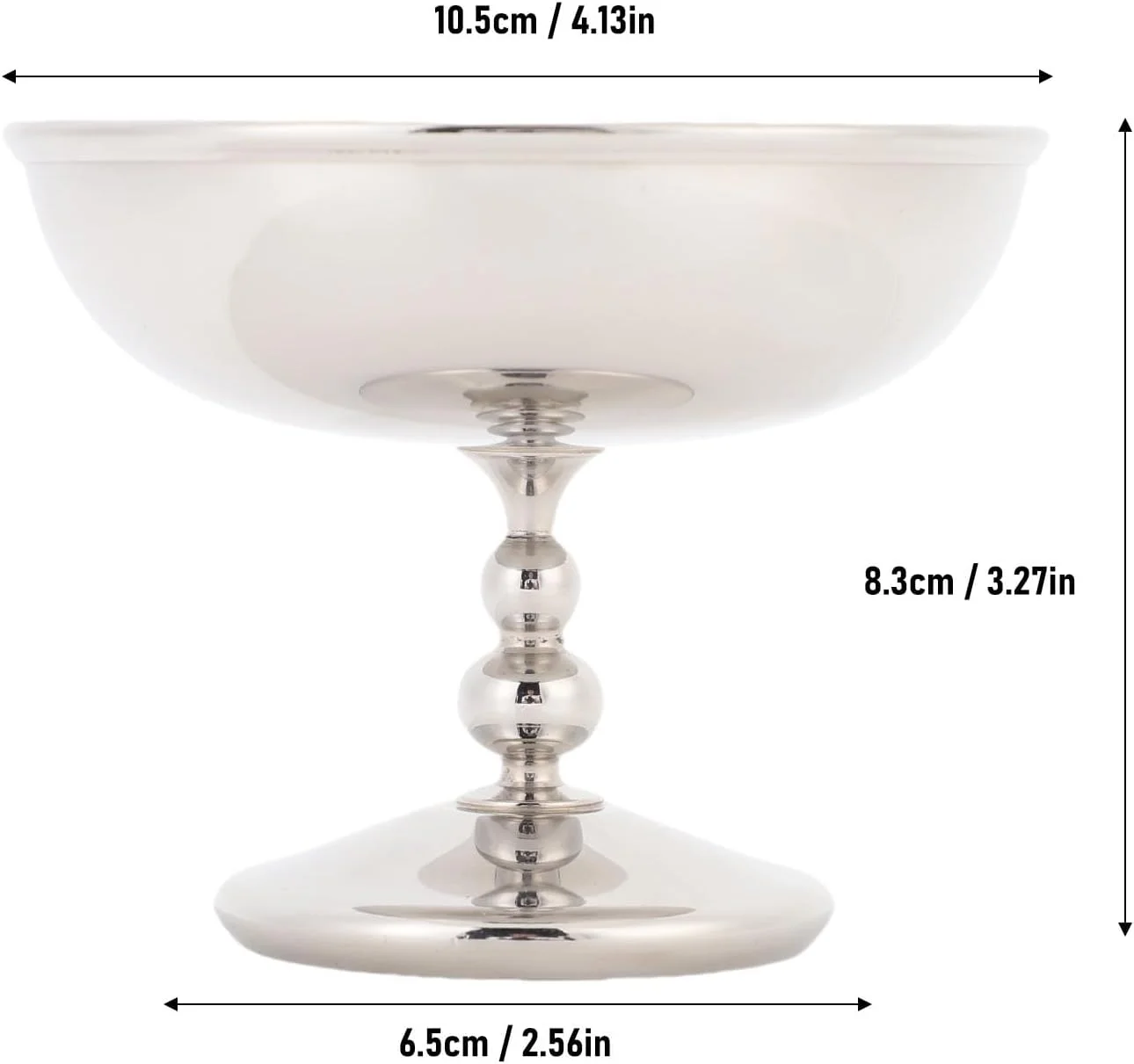 پیاله‌های دسر Cryfokt، جام بستنی پایه‌دار استیل 304 با طراحی زیبا، جام اسنک برای دسر، ماست، سالاد، میوه، پودینگ، دکور مهمانی و سرو روزانه دسر