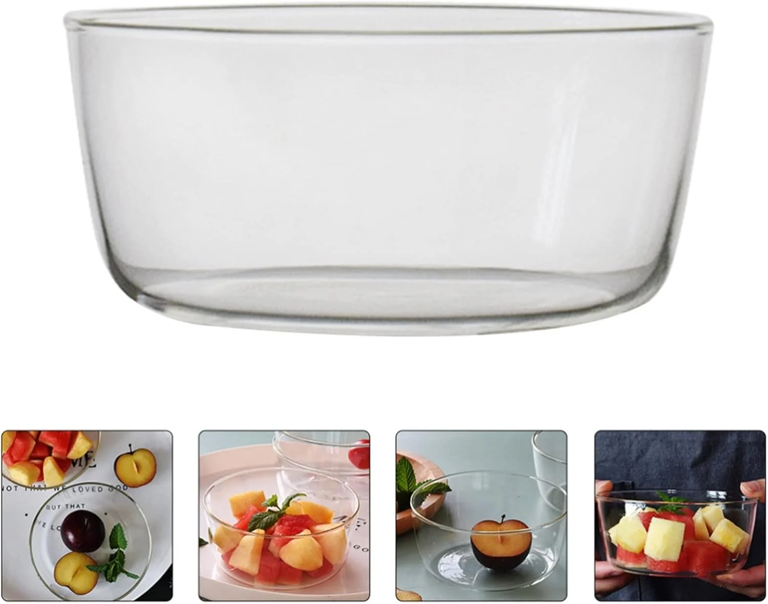 کاسه های آشپزخانه COKYIS یک عدد کاسه دسر شفاف کاسه شیشه ای فر پخت کاسه تخم مرغ بخارپز شفاف کاسه کیک دسر کاربردی لوازم جانبی آشپزخانه