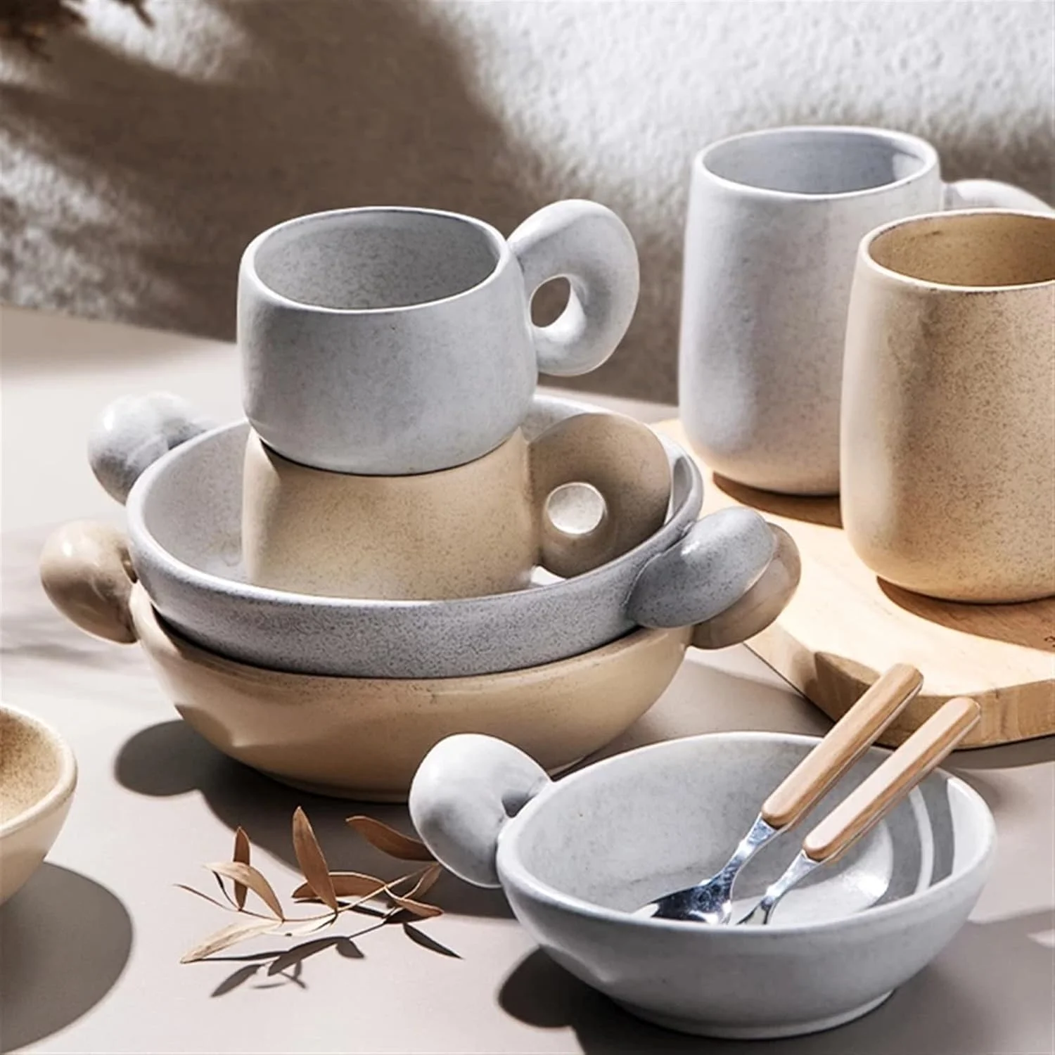 کاسه های COKYIS برای ظروف آشپزخانه، کاسه دسر تک نفره، ظروف سرامیکی، کاسه صبحانه، بشقاب طرح دار، کاسه، لیوان قهوه