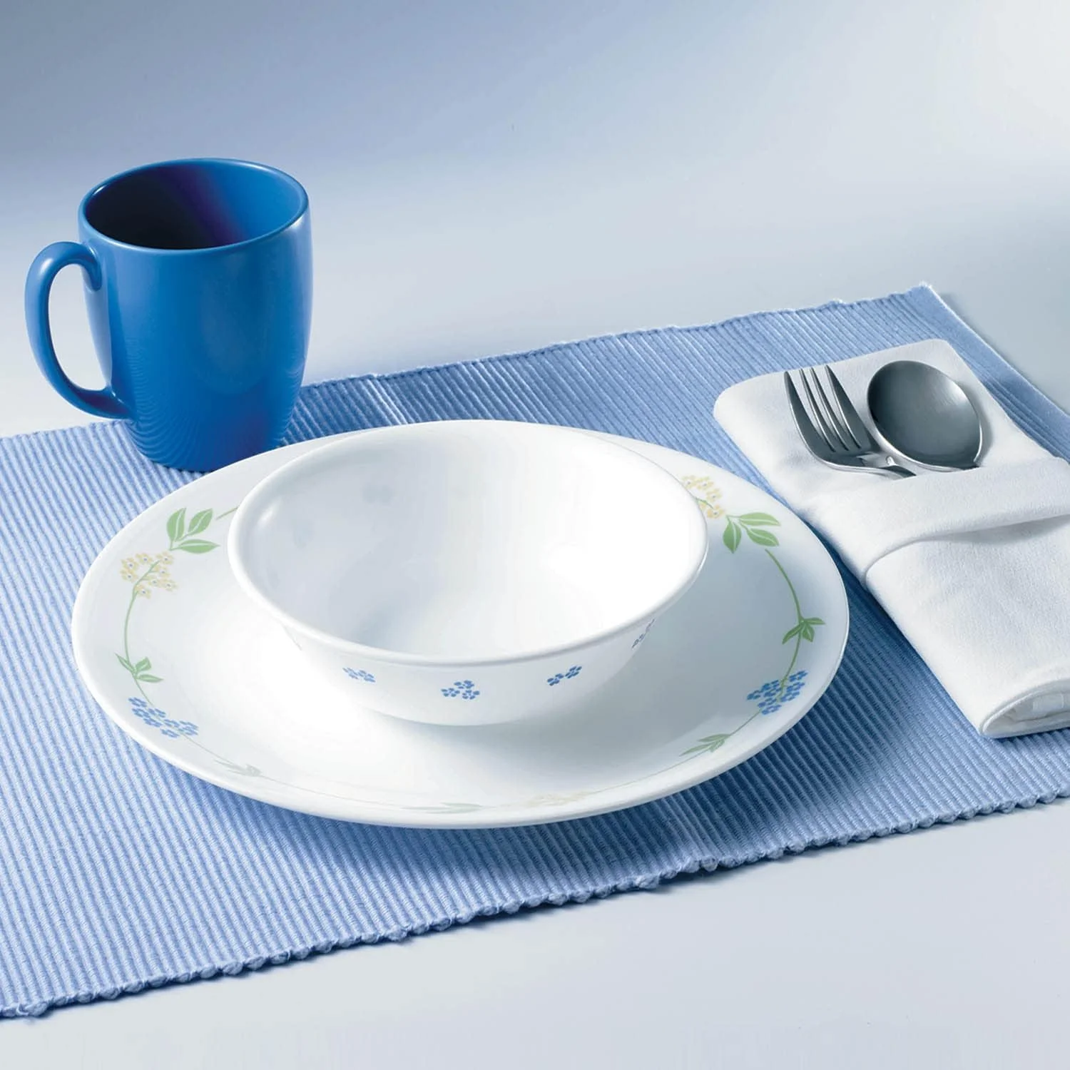 کاسه دسر 296 میلی لیتری Corelle Glass Livingware طرح باغ مخفی، بسته 6 عددی، سفید