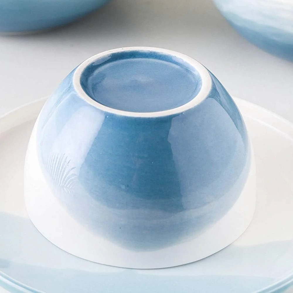 کاسه های آشپزخانه COKYIS، کاسه های سرامیکی به سبک کاسه برنج سرامیکی، سوپ، غلات، کاسه های دسر، کاسه برنج سرامیکی بدون لعاب ضد سوزش، کاسه سوپ ساده خانگی (رنگ: 2)