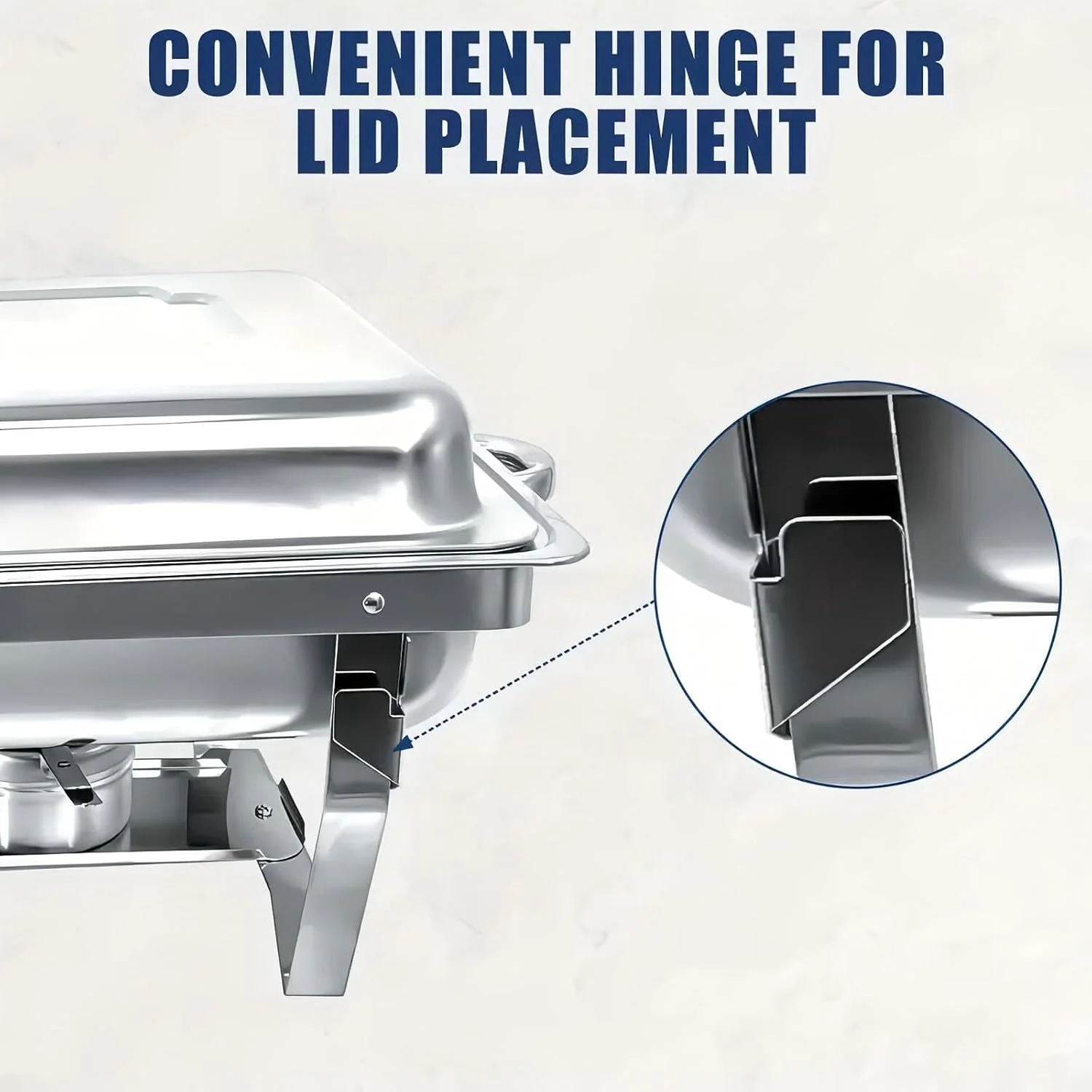 ظرف گرم نگهدارنده غذا استیل دو قلو COOLBABY با جایگاه سوخت، گرمکن بوفه با فریم تاشو، سینی گرم کننده غذا با درب برای مهمانی ها، عروسی ها، ضیافت ها و رویدادها