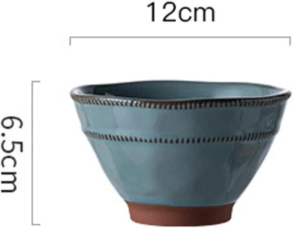 کاسه های سرامیکی COKYIS مناسب برای دسر، غلات، بستنی، سوپ، برنج، تنقلات و پیش غذا (12 * 6.5 سانتی متر) (رنگ: خاکستری)