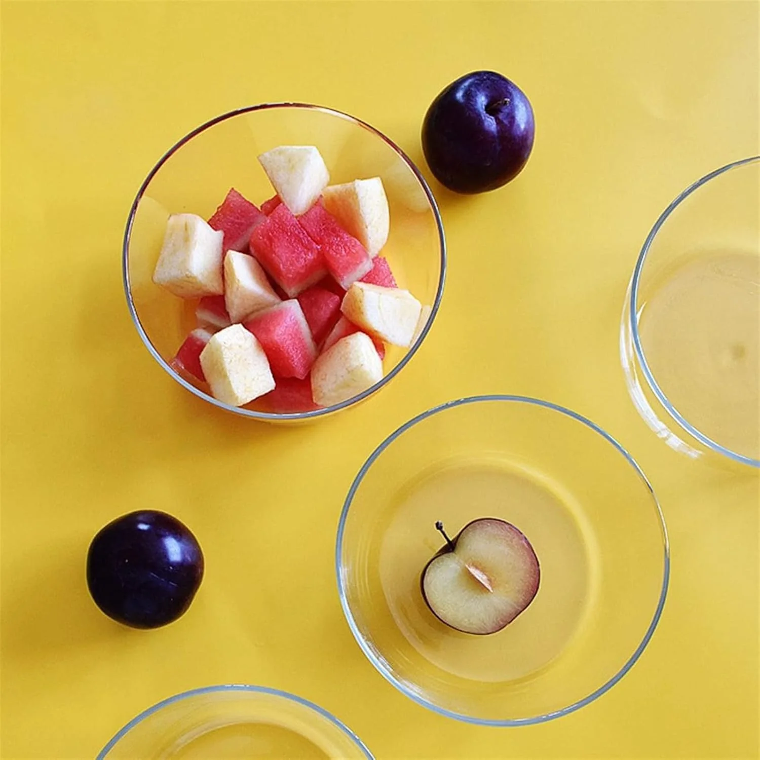 کاسه های آشپزخانه COKYIS یک عدد کاسه دسر شفاف کاسه شیشه ای فر پخت کاسه تخم مرغ بخارپز شفاف کاسه کیک دسر کاربردی لوازم جانبی آشپزخانه