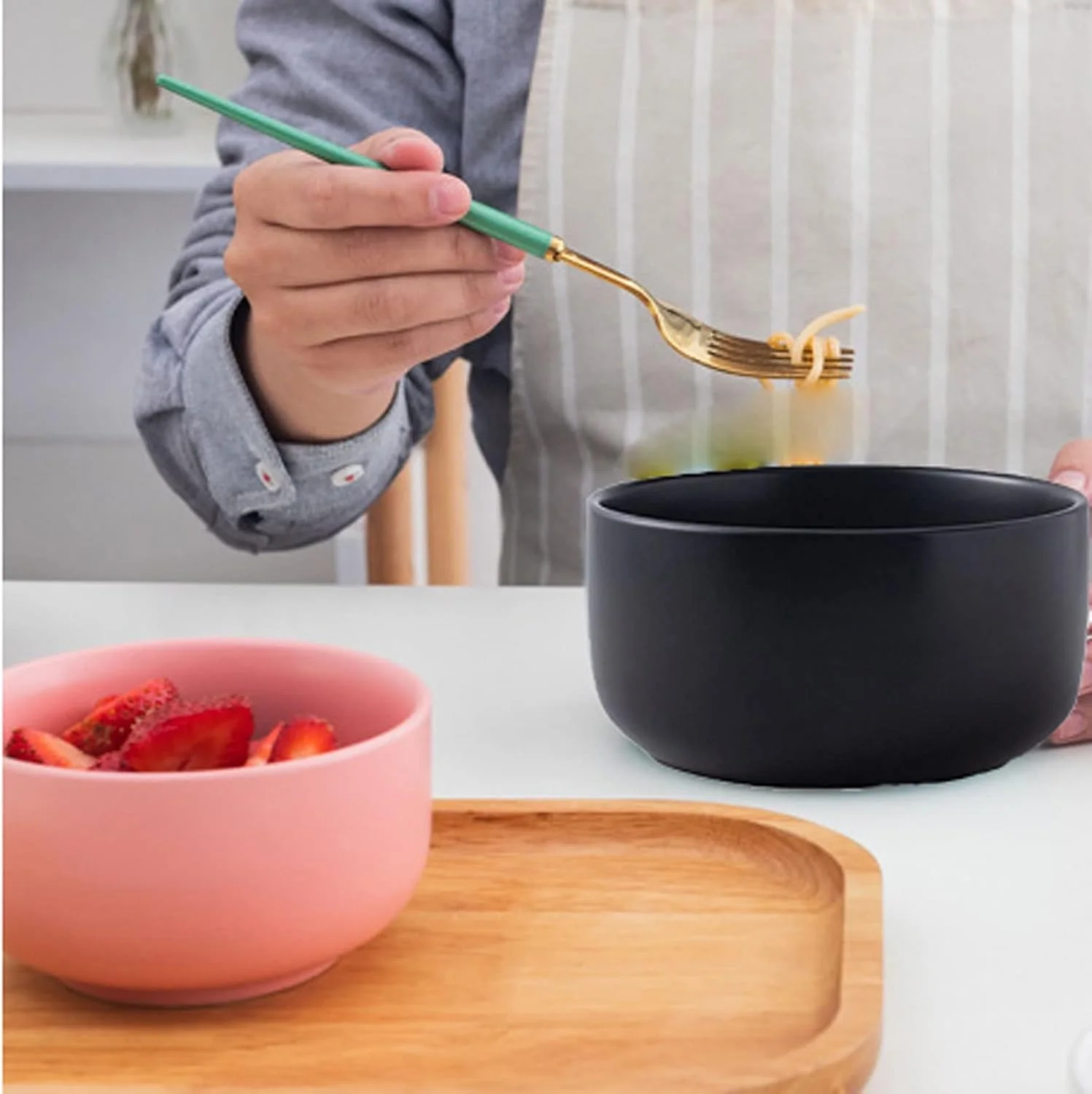 COKYIS کاسه برای ظروف آشپزخانه ست کاسه نودل خلاقانه کاسه برنج سرامیکی خانگی کاسه جو دوسر کاسه دسر کاسه سرامیکی (رنگ: صورتی) COKYIS کاسه برای ظروف آشپزخانه ست کاسه نودل خلاقانه کاسه برنج سرامیکی خانگی کاسه جو دوسر کاسه دسر کاسه سرامیکی (رنگ: صورتی)