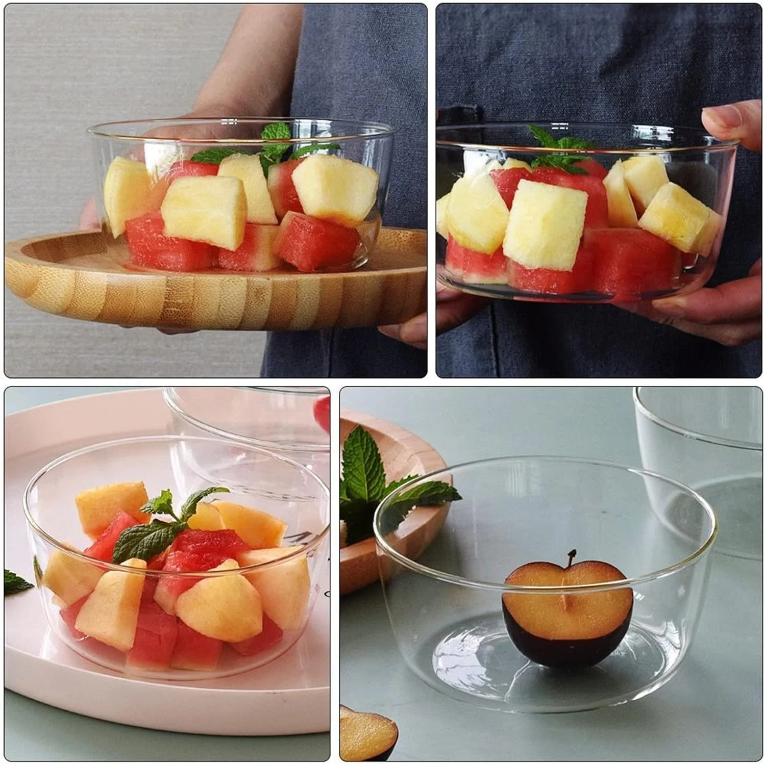 کاسه های آشپزخانه COKYIS یک عدد کاسه دسر شفاف کاسه شیشه ای فر پخت کاسه تخم مرغ بخارپز شفاف کاسه کیک دسر کاربردی لوازم جانبی آشپزخانه