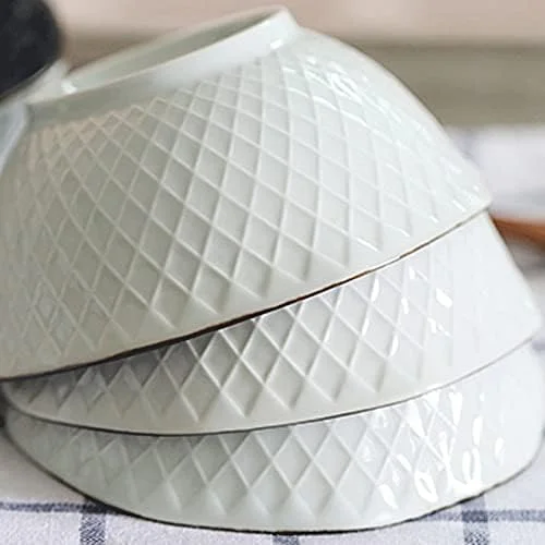 کاسه های چینی COKYIS برای آشپزخانه، مناسب دسر، بستنی، فرنی، سوپ، میان وعده و کنترل حجم، اندازه: 12.8 * 5.8