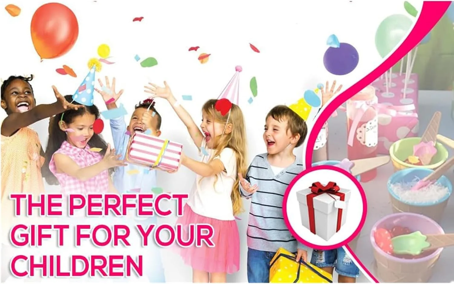 کاسه بستنی رنگ آبنباتی کارتونی، ست کاسه و قاشق بستنی کودک، فنجان های بستنی پلاستیکی قابل استفاده مجدد، تزئینات جشن تولد بستنی (بسته 6 عددی)