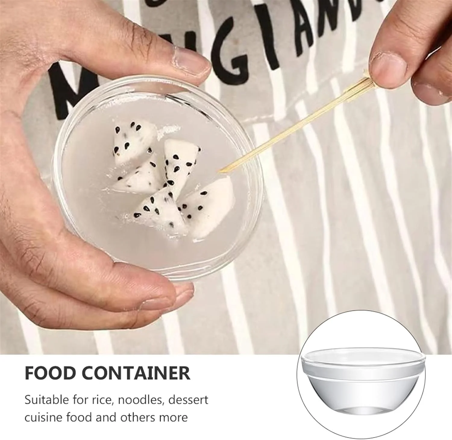 ظروف کاسه ای آشپزخانه COKYIS، 6 عدد، کاربردی، بادوام، شیشه ای، کاسه های پودینگ، کاسه های ژله، ظروف غذا، کاسه های دسر برای دوستان، همکاران، خانواده (رنگ: شفاف، اندازه: 7.5X3.5CM)