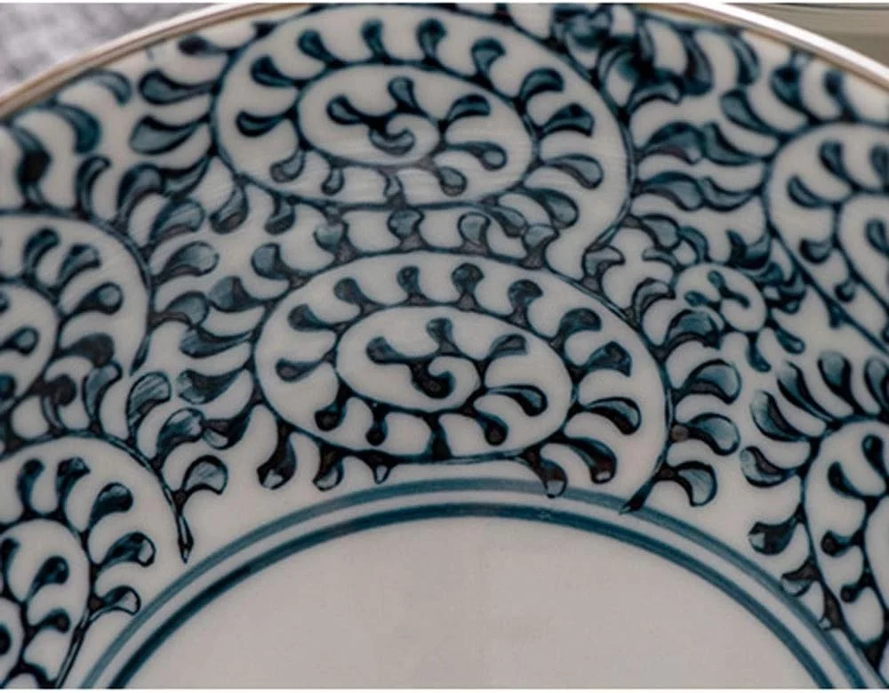 کاسه های آشپزخانه COKYIS کاسه سرامیکی غذاخوری کاسه برنج چینی رنگ آمیزی شده ظروف رومیزی (رنگ: Hortel)