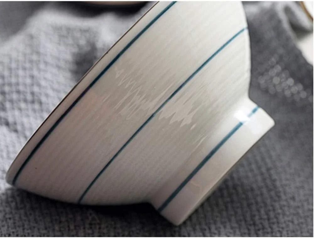 کاسه های آشپزخانه COKYIS کاسه سرامیکی غذاخوری کاسه برنج چینی رنگ آمیزی شده ظروف رومیزی (رنگ: Hortel)