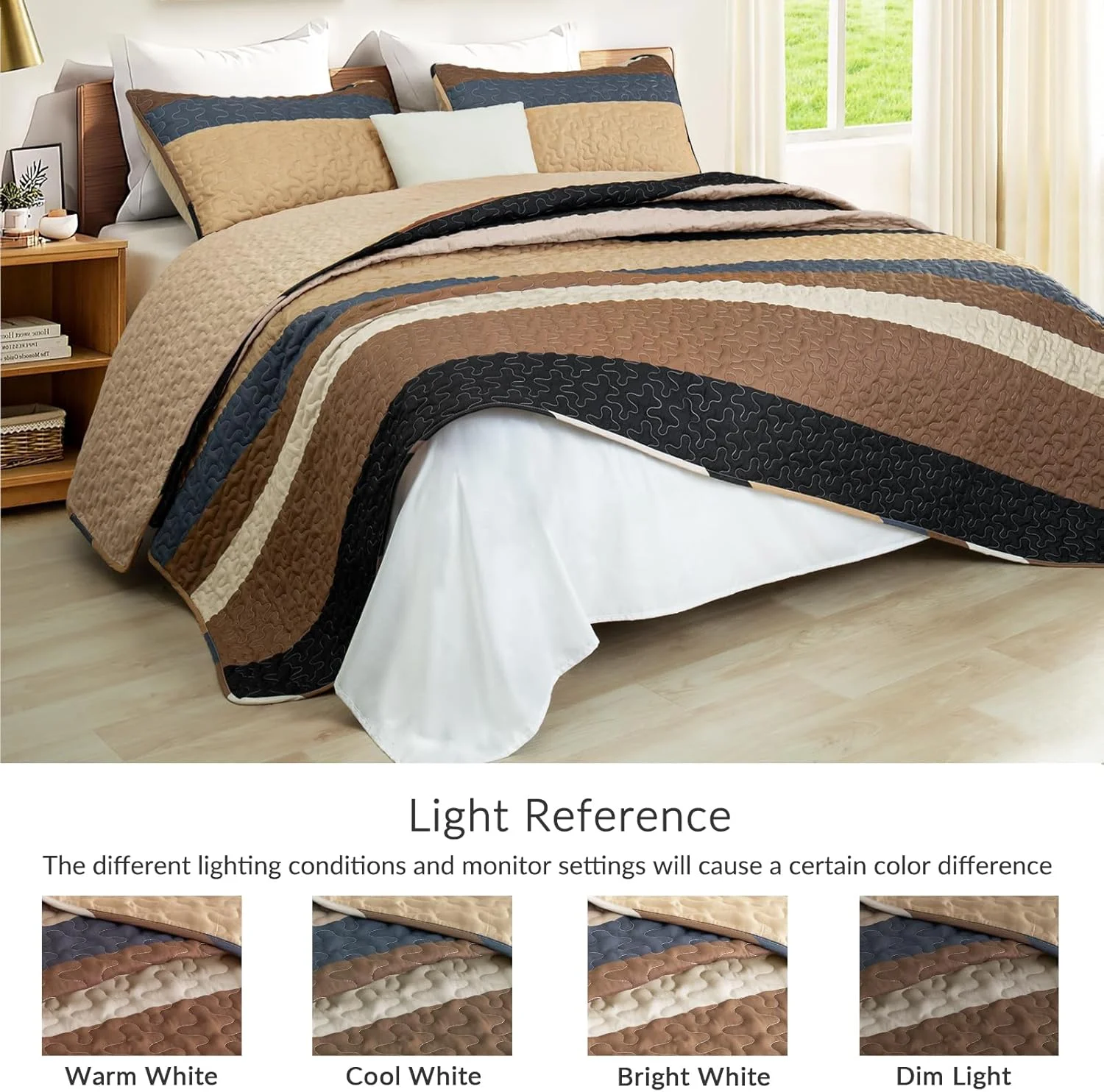 ست لحاف کامل سایز کوئین Whale Flotilla - لحاف شتری دو رو سایز کوئین با 2 روبالشتی، روتختی راه راه بوهو سبک وزن مناسب برای تمام فصول ست لحاف کامل سایز کوئین Whale Flotilla - لحاف شتری دو رو سایز کوئین با 2 روبالشتی، روتختی راه راه بوهو سبک وزن مناسب برای تمام فصول