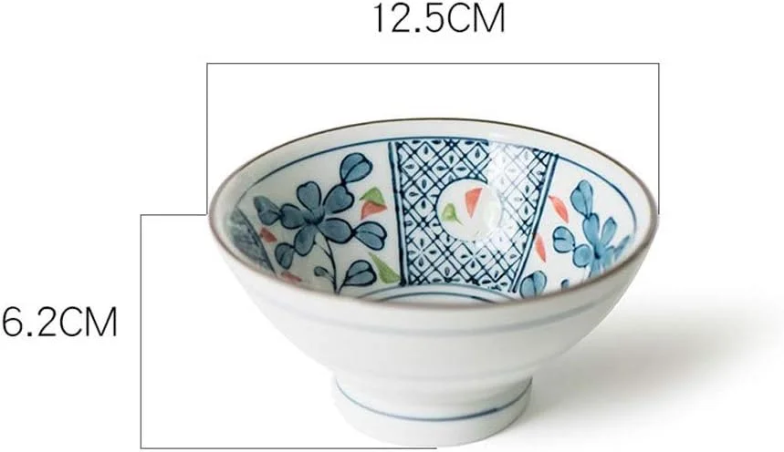 کاسه های آشپزخانه COKYIS کاسه سرامیکی غذاخوری کاسه برنج چینی رنگ آمیزی شده ظروف رومیزی (رنگ: Hortel)