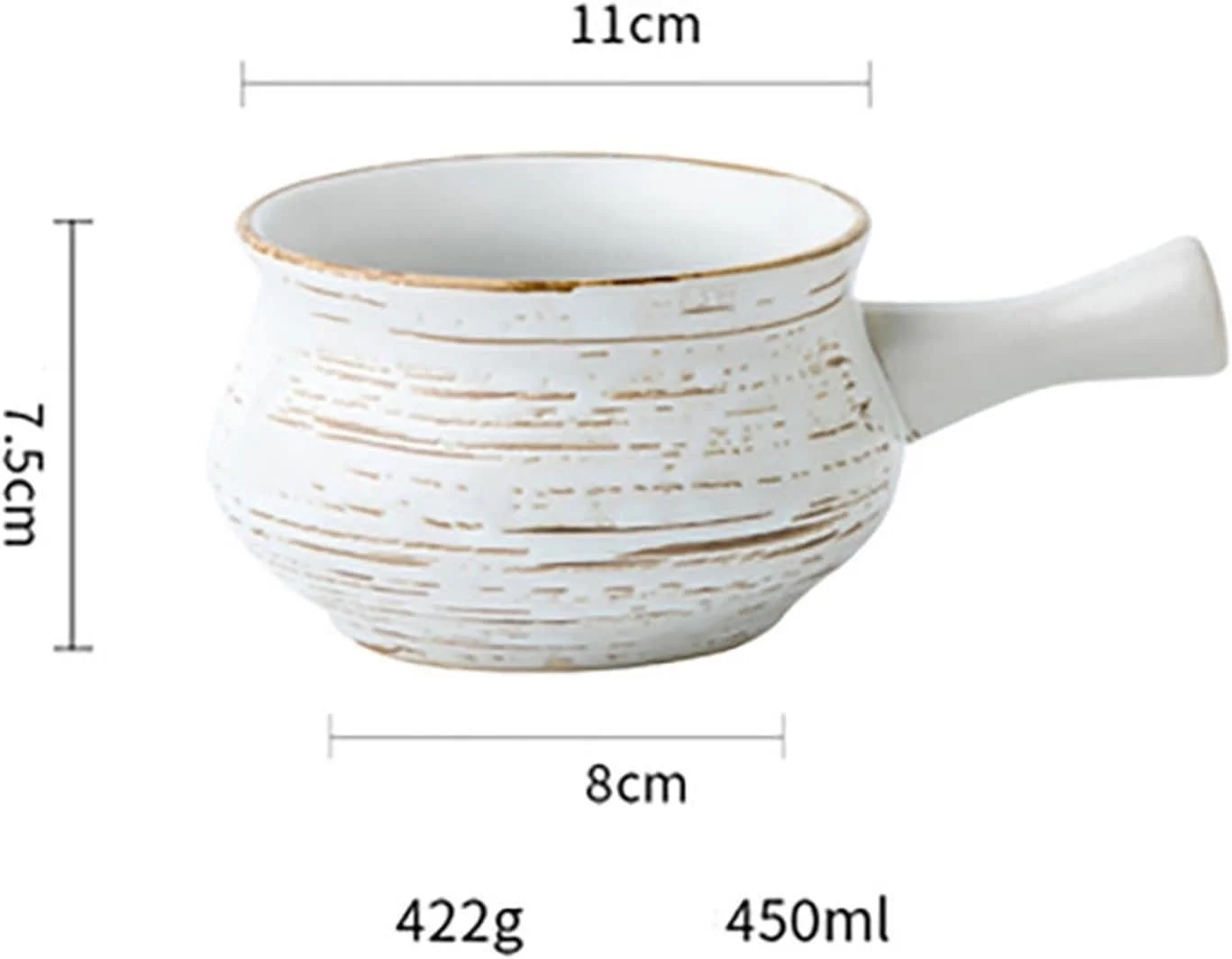 کاسه های آشپزخانه COKYIS، کاسه دسته دار فانتزی، کاسه صبحانه، کاسه فرنی، کاسه دسر شنی با دسته