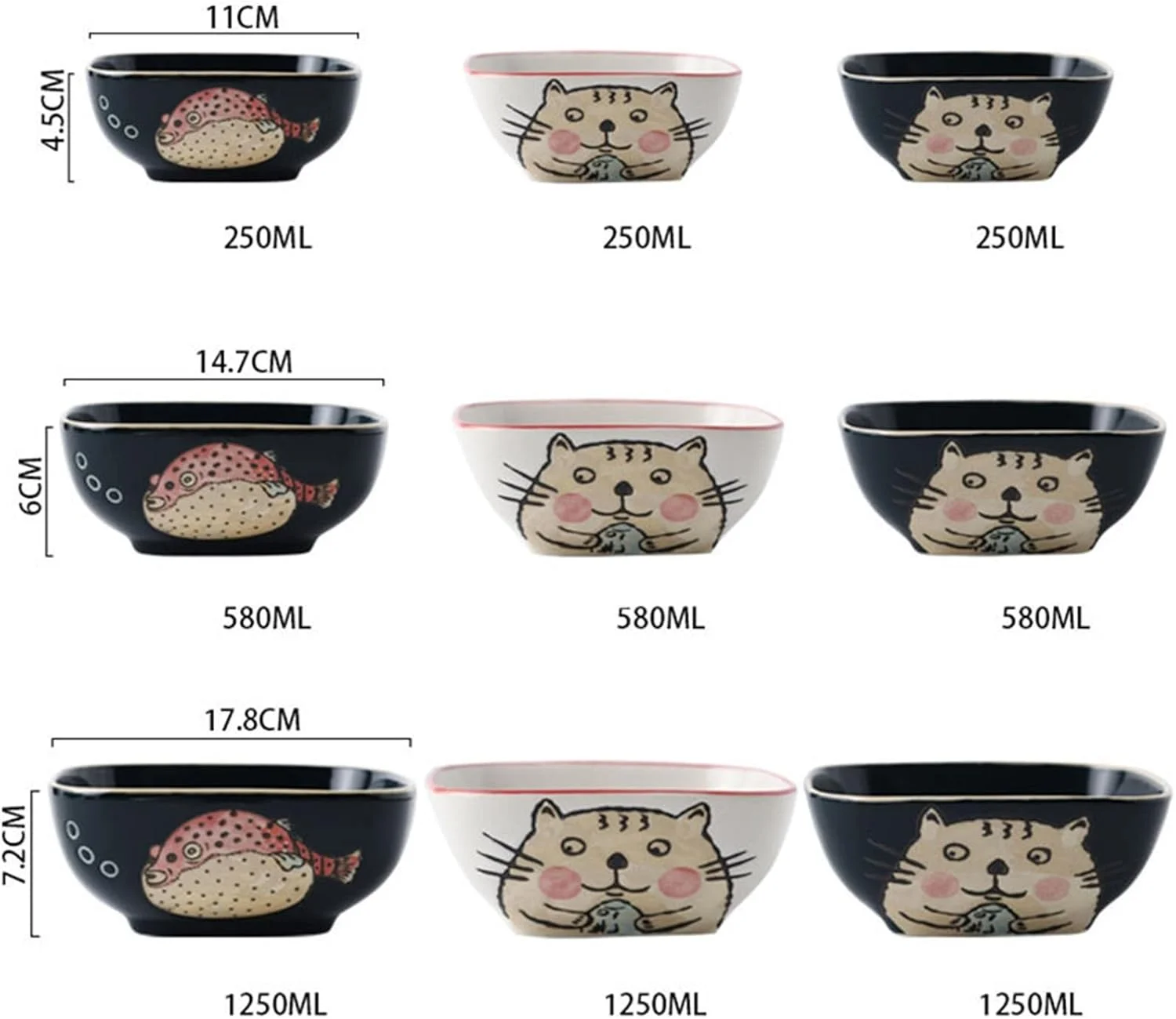 COKYIS Bowls For Kitchen Ceramic Dessert Bowl Bird's Nest Bowl Breakfast Cereal Bowl Yogurt Bowl Instant Noodle Bowl (Color : Hortel�, Size : OneColor)