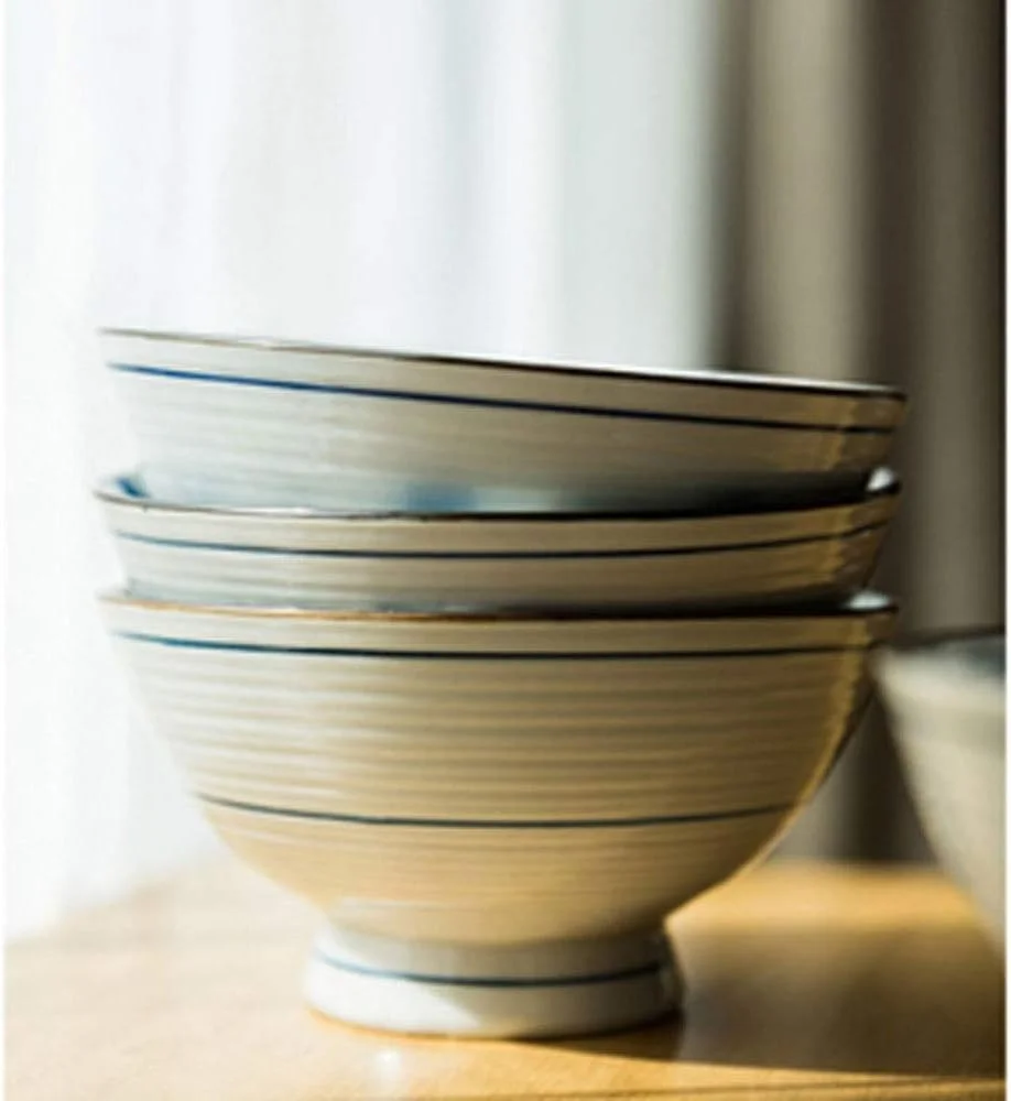 کاسه های آشپزخانه COKYIS کاسه سرامیکی غذاخوری کاسه برنج چینی با رنگ آمیزی کاسه دسر ظروف غذاخوری (رنگ: Hortel)