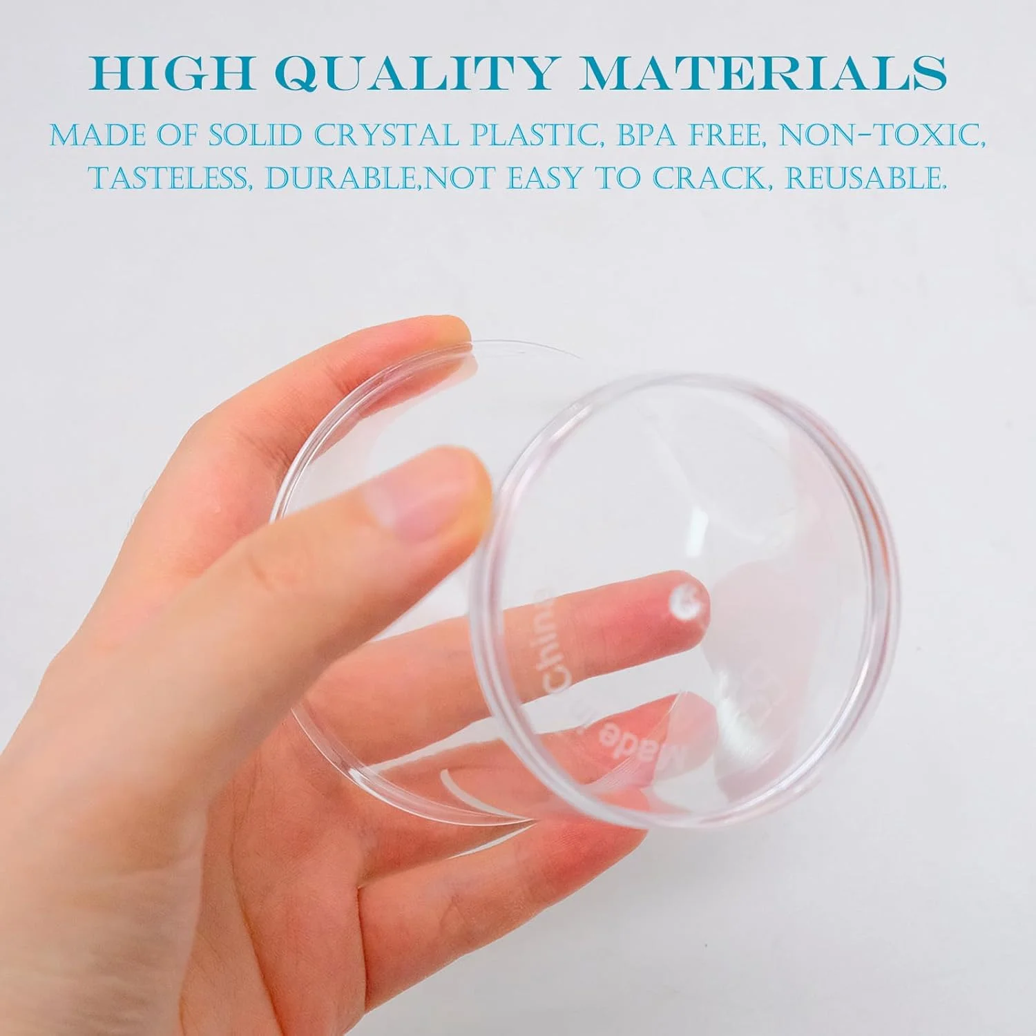 سینی دسر مینیاتوری 25 عددی Cisolen، ظرف دسر پلاستیکی 210 میلی لیتری/7 اونسی با قاشق، کاسه دسر شفاف، ظرف مربعی چیزکیک برای دسرهای خانگی، پودینگ، موس، مهمانی بستنی (گرد)