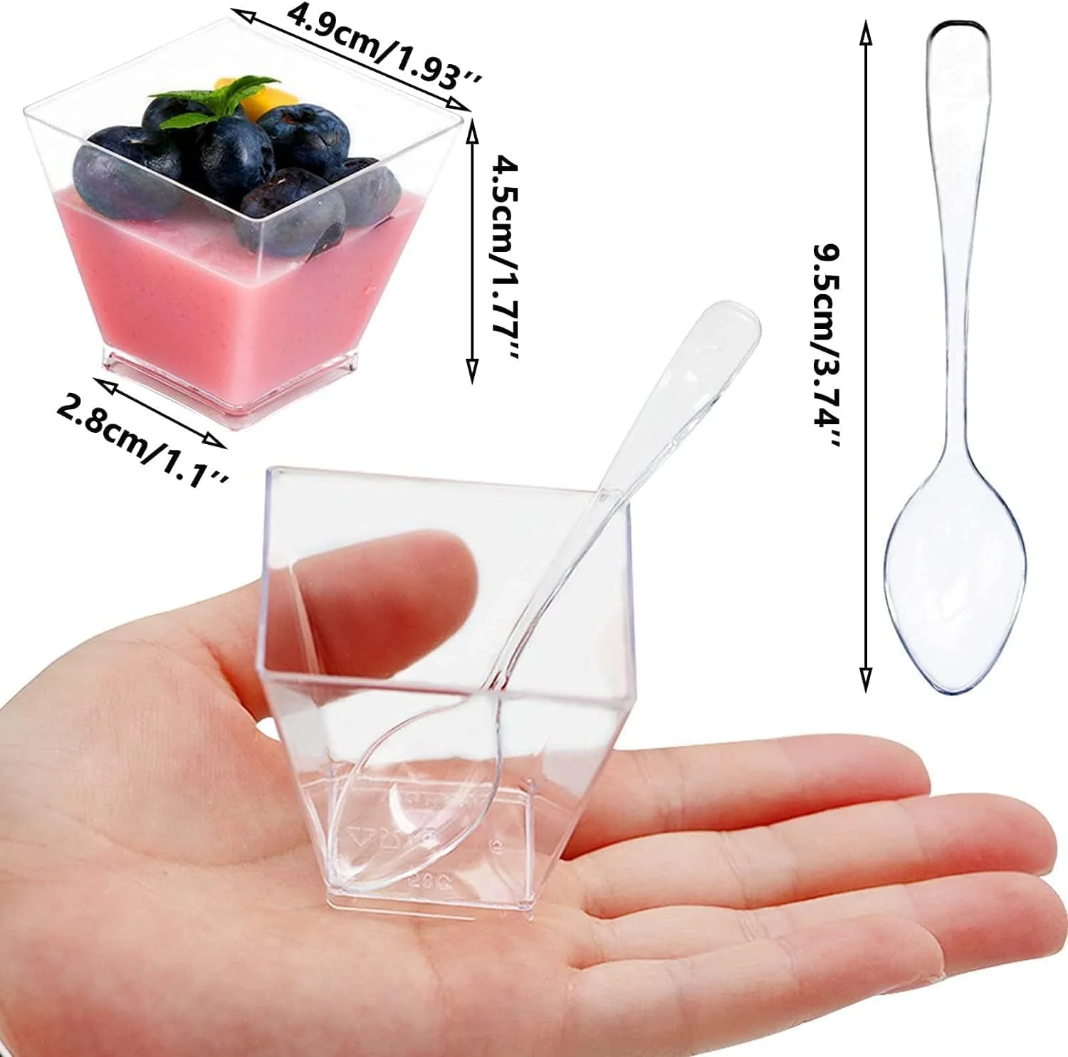 ظروف دسر مینی ChicAbode، 50 عدد ظرف دسر پلاستیکی 60 میلی لیتری، گلدان های دسر کوچک شفاف ذوزنقه ای، کاسه سرو قابل استفاده مجدد برای دسر پودینگ چیزکیک موس بستنی مهمانی آب نبات ظروف دسر مینی ChicAbode، 50 عدد ظرف دسر پلاستیکی 60 میلی لیتری، گلدان های دسر کوچک شفاف ذوزنقه ای، کاسه سرو قابل استفاده مجدد برای دسر پودینگ چیزکیک موس بستنی مهمانی آب نبات