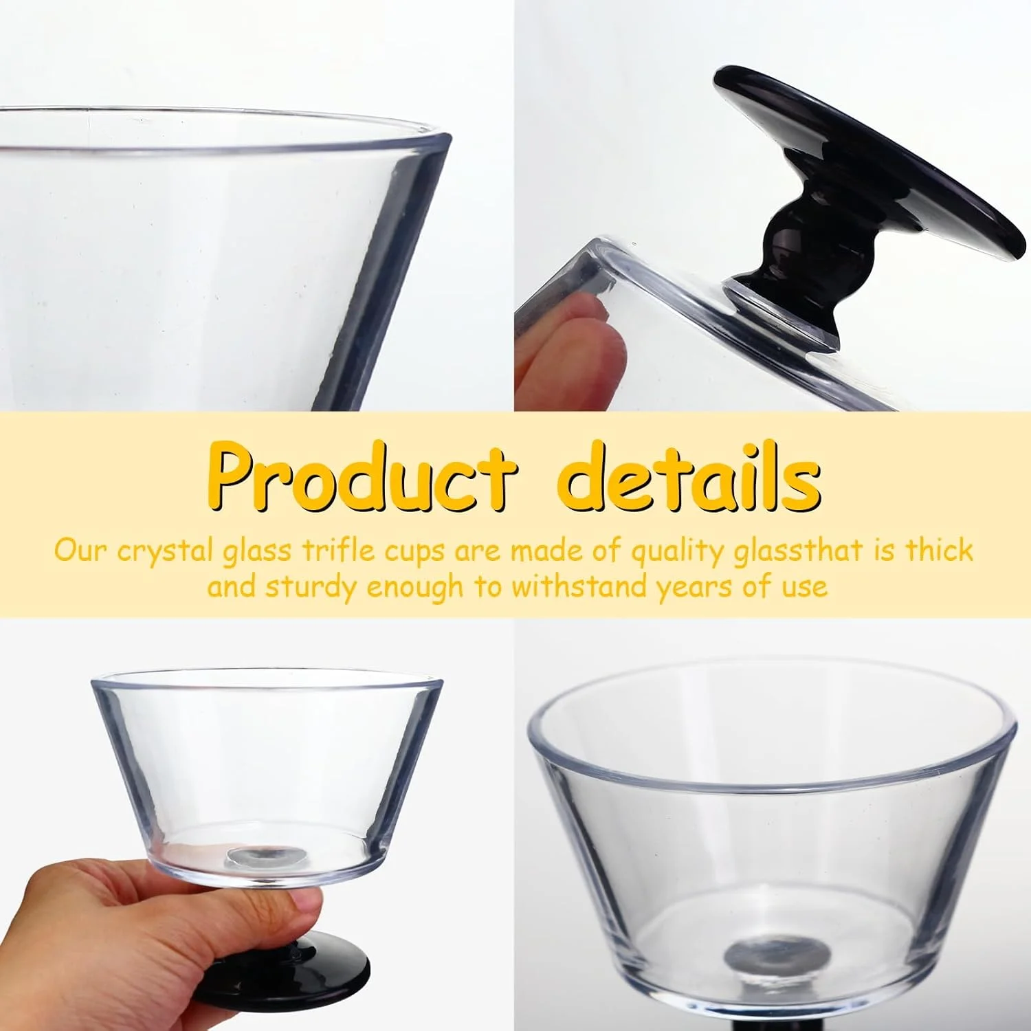 CHPINDAM 9oz Glass Dessert Bowls,ice cream sundae bowls Set of 12,Dessert Cups for Ice Cream, Fruit, Pudding, small snacks, Yogurt, and Appetizers(12PCS) CHPINDAM 9oz Glass Dessert Bowls,ice cream sundae bowls Set of 12,Dessert Cups for Ice Cream, Fruit, Pudding, small snacks, Yogurt, and Appetizers(12PCS)