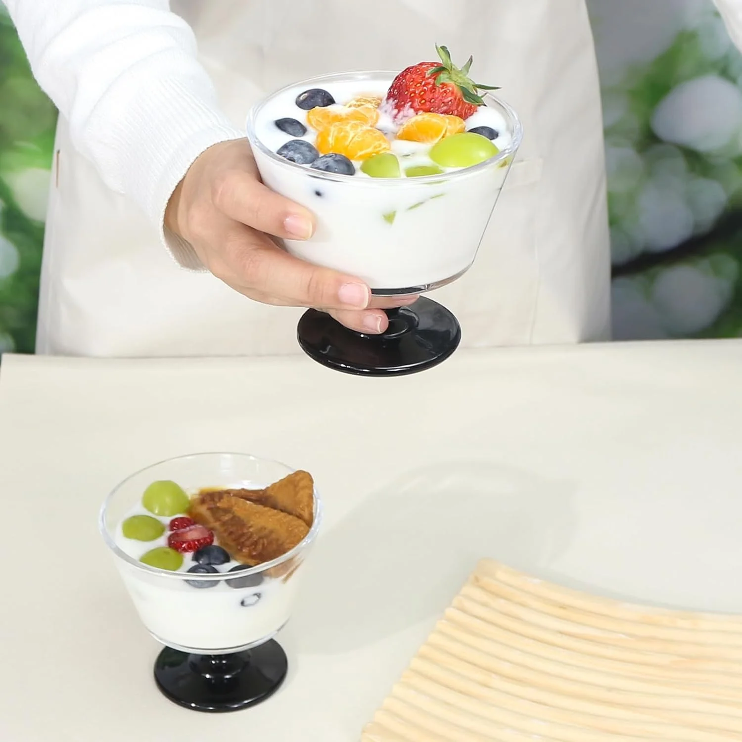 CHPINDAM 9oz Glass Dessert Bowls,ice cream sundae bowls Set of 12,Dessert Cups for Ice Cream, Fruit, Pudding, small snacks, Yogurt, and Appetizers(12PCS) CHPINDAM 9oz Glass Dessert Bowls,ice cream sundae bowls Set of 12,Dessert Cups for Ice Cream, Fruit, Pudding, small snacks, Yogurt, and Appetizers(12PCS)