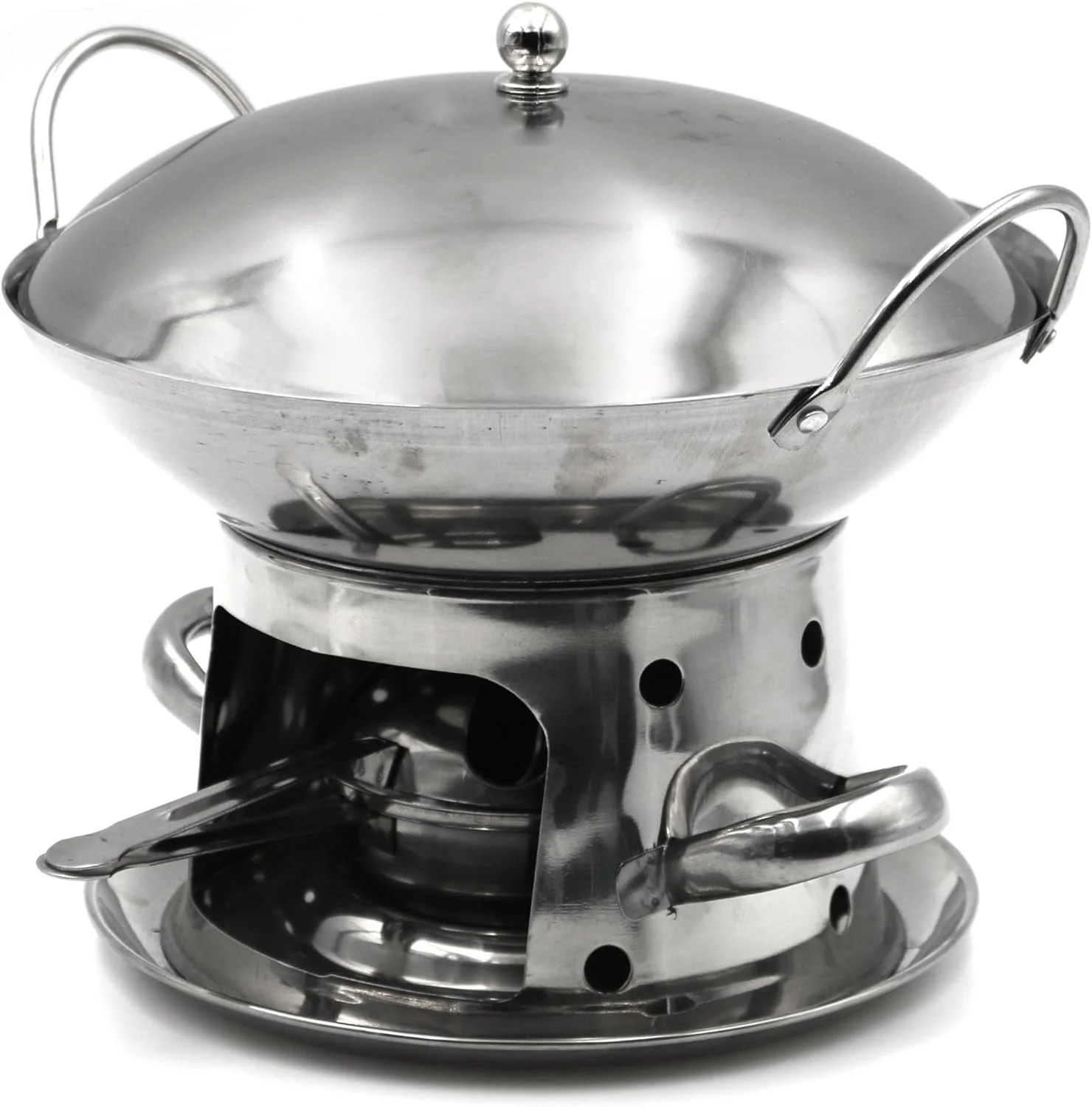 گریس قابلمه استیل چینی هات پات شیشه‌ای شیشه‌شور تک نفره، ظرف گرم نگهدارنده غذا (GR-HP-02)