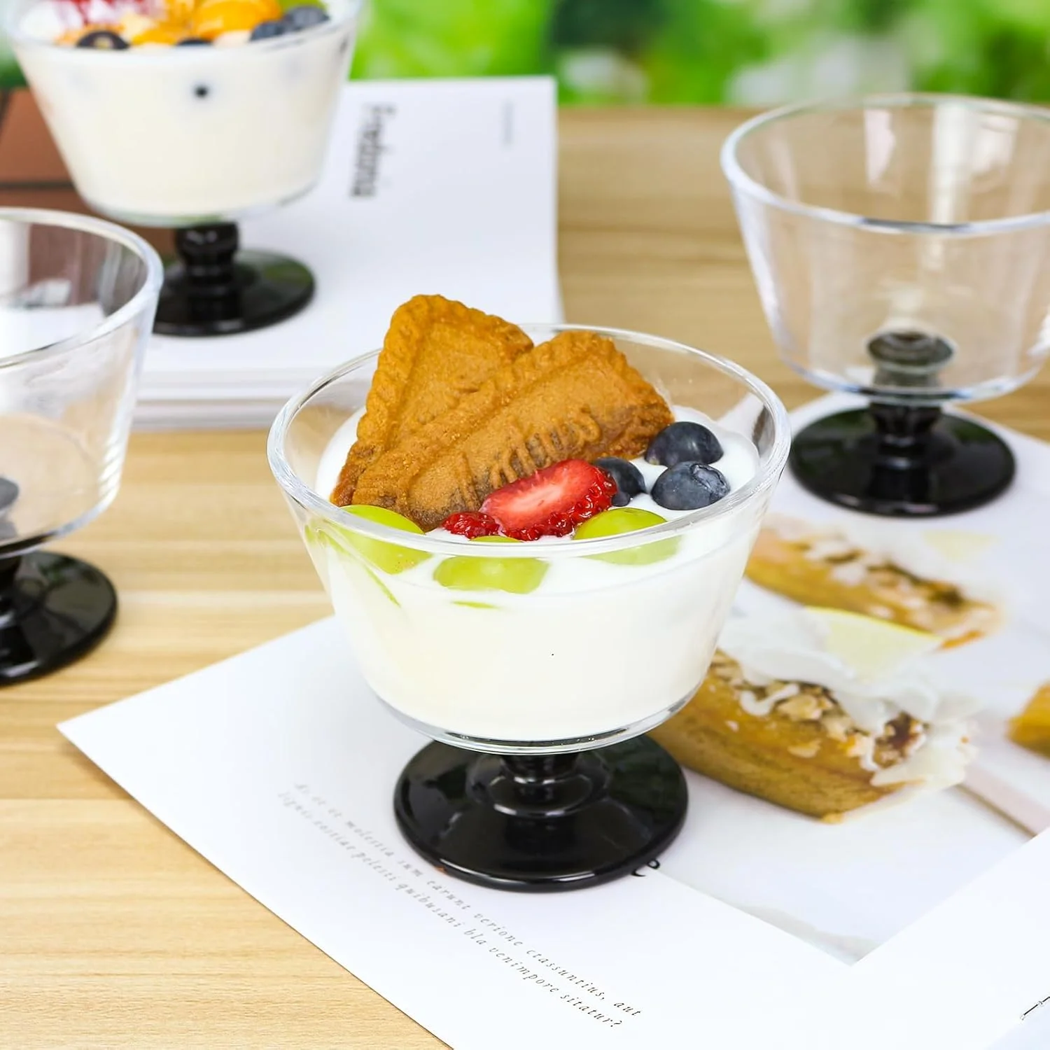 CHPINDAM 9oz Glass Dessert Bowls,ice cream sundae bowls Set of 12,Dessert Cups for Ice Cream, Fruit, Pudding, small snacks, Yogurt, and Appetizers(12PCS) CHPINDAM 9oz Glass Dessert Bowls,ice cream sundae bowls Set of 12,Dessert Cups for Ice Cream, Fruit, Pudding, small snacks, Yogurt, and Appetizers(12PCS)