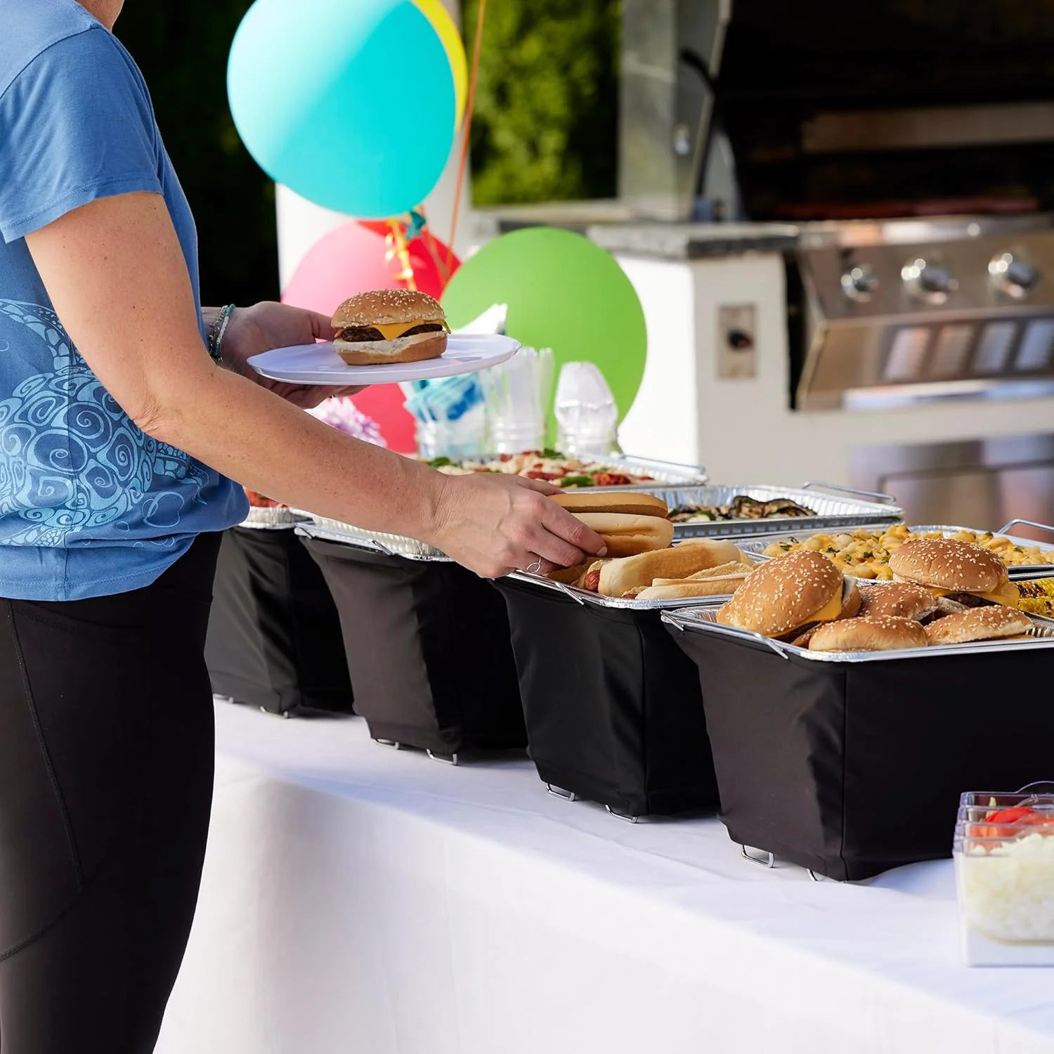 محافظ باد ظرف گرمکن غذا، روکش تزئینی گرم نگهدارنده غذا برای رویدادهای داخلی و خارجی، پارچه مقاوم در برابر شعله، مسدود کننده هوا، گرم نگهدارنده ظرف برای مهمانی ها، پذیرایی ها، بوفه ها - Chef Master 90081 (بسته 2 عددی) محافظ باد ظرف گرمکن غذا، روکش تزئینی گرم نگهدارنده غذا برای رویدادهای داخلی و خارجی، پارچه مقاوم در برابر شعله، مسدود کننده هوا، گرم نگهدارنده ظرف برای مهمانی ها، پذیرایی ها، بوفه ها - Chef Master 90081 (بسته 2 عددی)