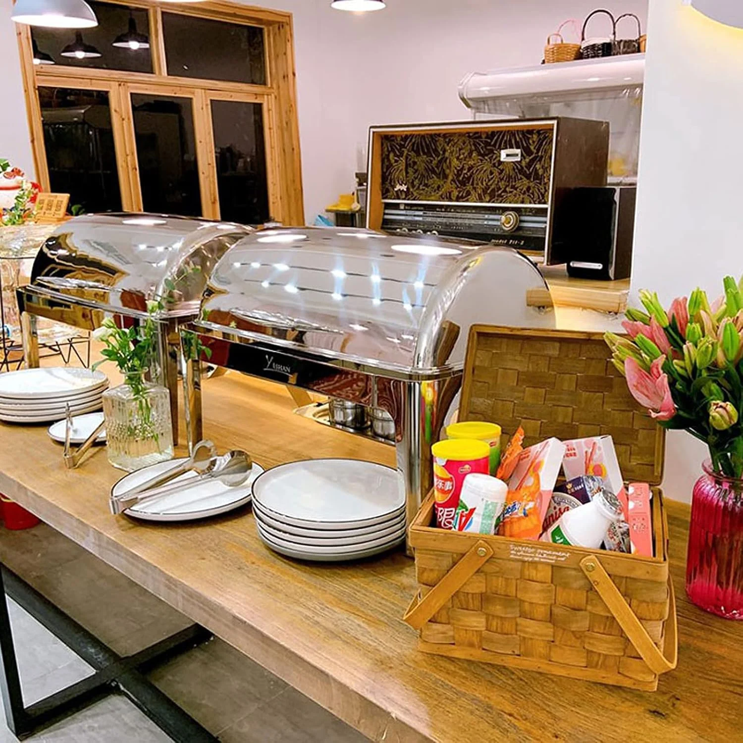 ظرف گرم نگهدارنده غذا 9 و 13 لیتری، گرم کننده برقی غذا برای مهمانی ها و بوفه ها، گرمکن بوفه استیل ضد زنگ با درب شیشه ای برای گرم نگه داشتن غذا ظرف گرم نگهدارنده غذا 9 و 13 لیتری، گرم کننده برقی غذا برای مهمانی ها و بوفه ها، گرمکن بوفه استیل ضد زنگ با درب شیشه ای برای گرم نگه داشتن غذا