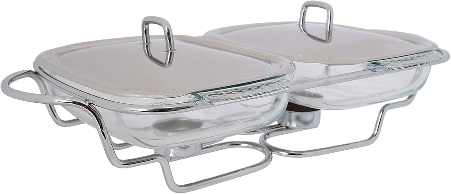 Chef Inox Food Warmer, Silver/Clearglass