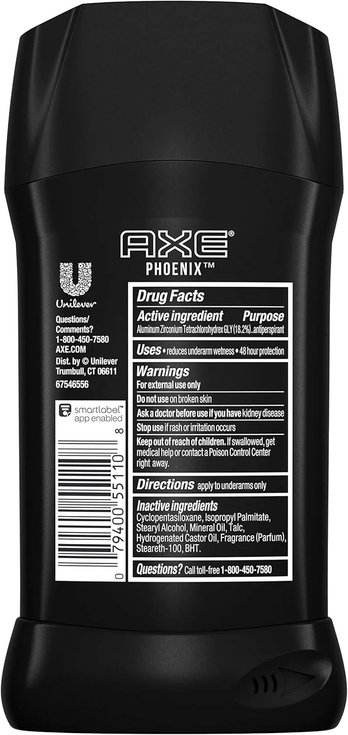 مام ضد تعریق مردانه AXE، محافظت 48 ساعته در برابر عرق و بو، رایحه Phoenix، حجم 76 گرم، 4 عدد مام ضد تعریق مردانه AXE، محافظت 48 ساعته در برابر عرق و بو، رایحه Phoenix، حجم 76 گرم، 4 عدد