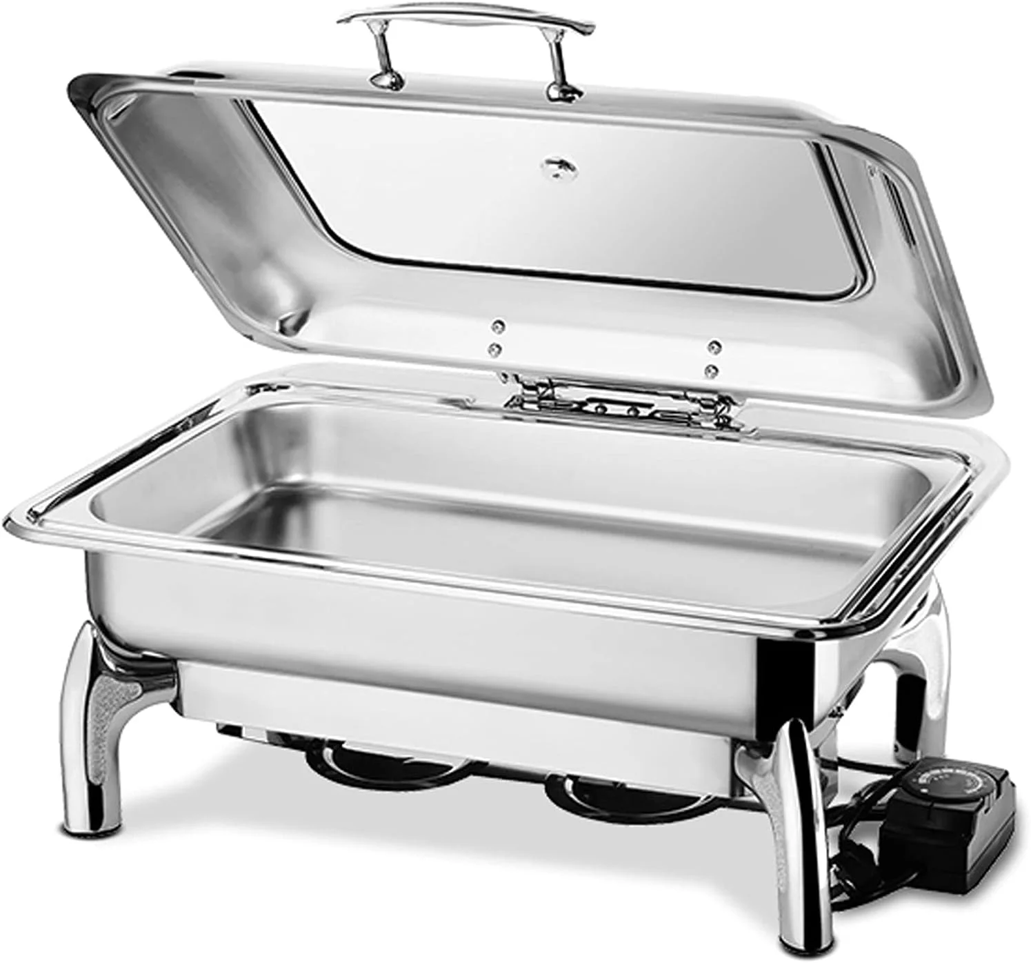 گرم نگهدارنده غذا، گرمکن بوفه تاور و سینی گرم کننده برقی مهمانی، ظرف گرم کننده 9 لیتری با درب شیشه ای برای گرم نگه داشتن غذا، دمای قابل تنظیم (B) ()