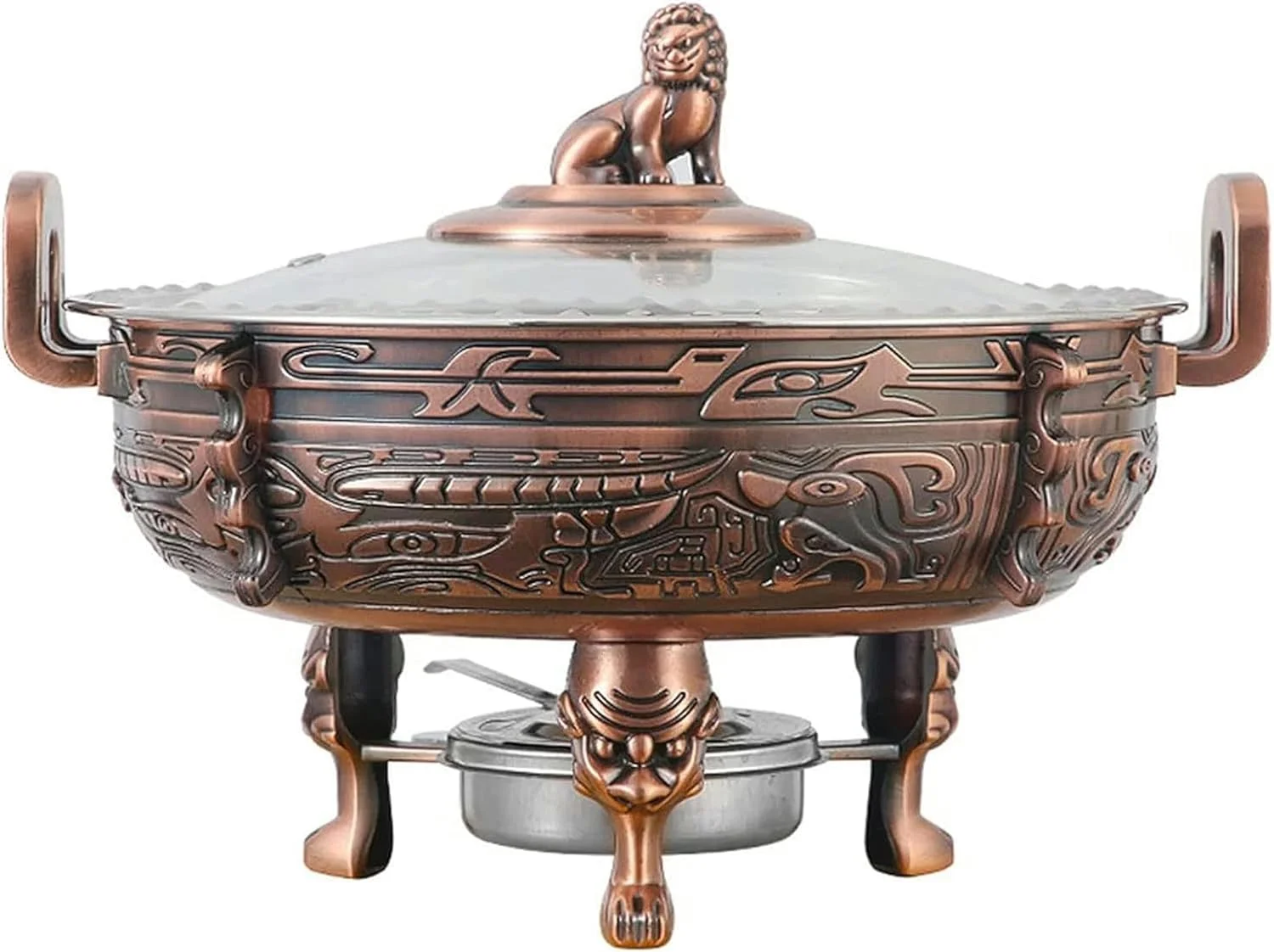 Pack Chafing Dishes & Food Warmers, Round Chafer Catering Buffet Server Set with Food Pan and Fuel Holders, for Kitchen Party Dining Buffet (Size : 2pack)